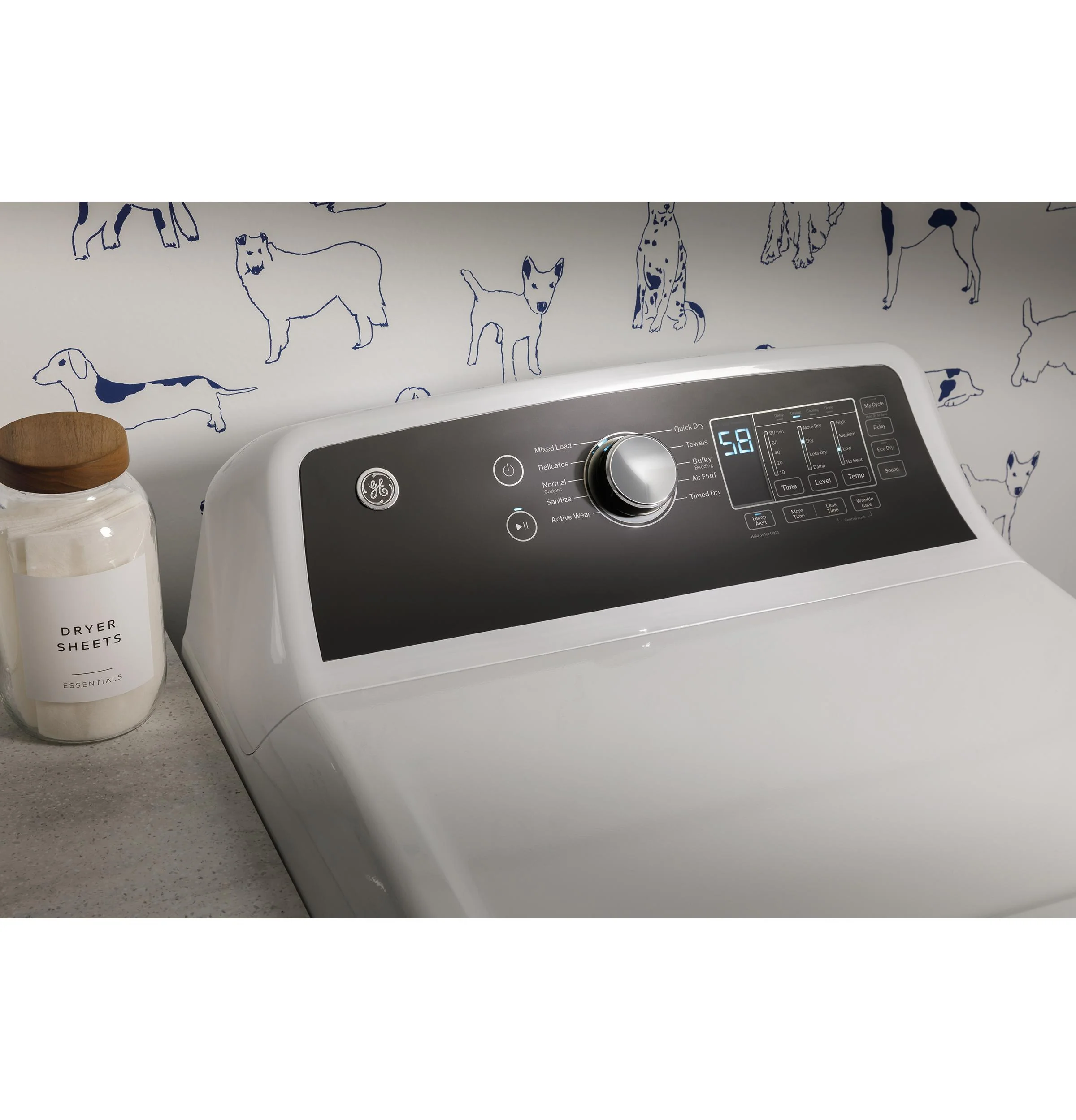 GTD58GBSVWS GE® 7.4 cu. ft. Capacity Gas Dryer with Up To 120 ft. Venting and Sensor Dry - Image 16