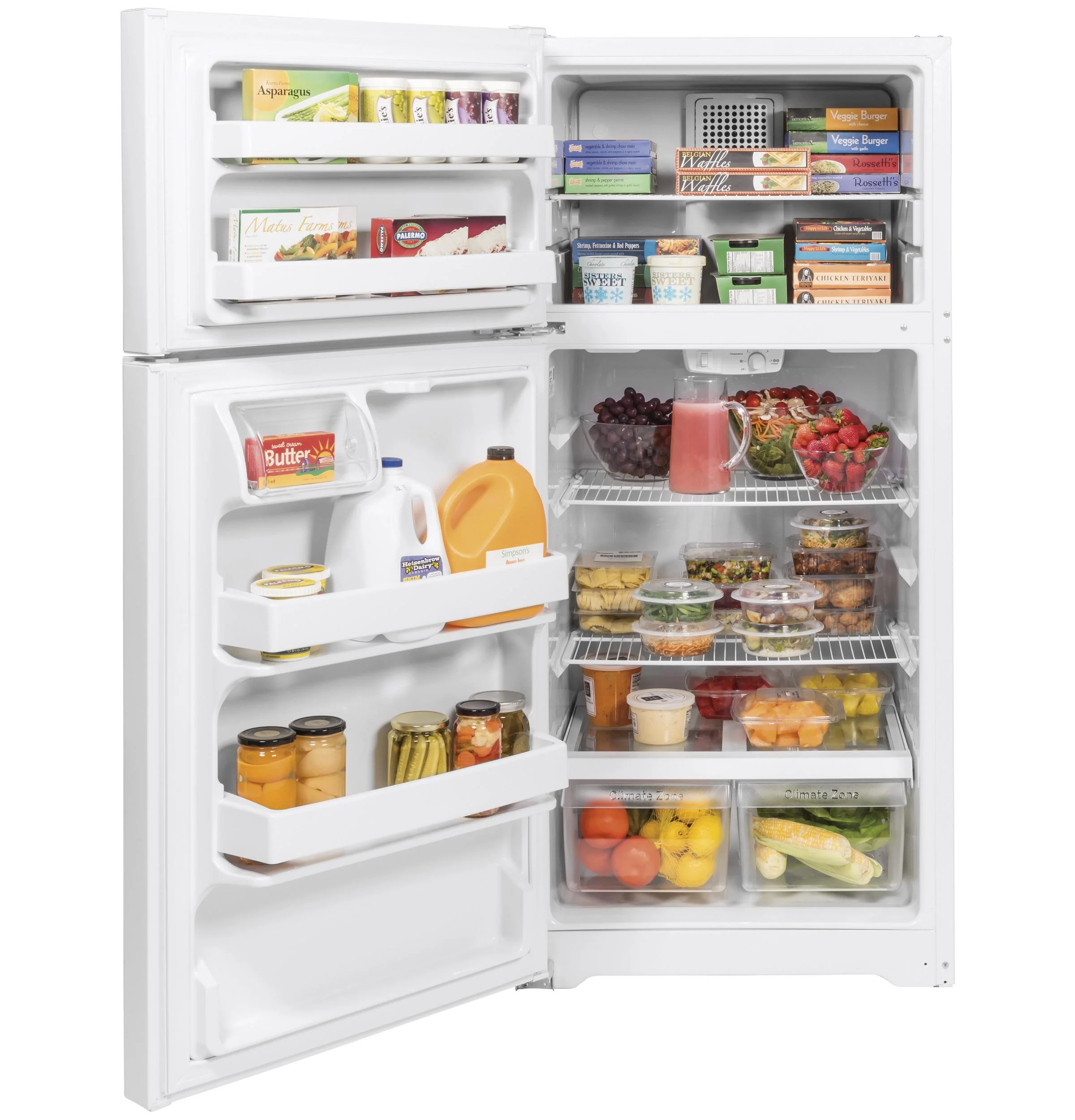 GTE16DTNLWW GE® ENERGY STAR® 15.6 Cu. Ft. Top-Freezer Refrigerator - Image 2