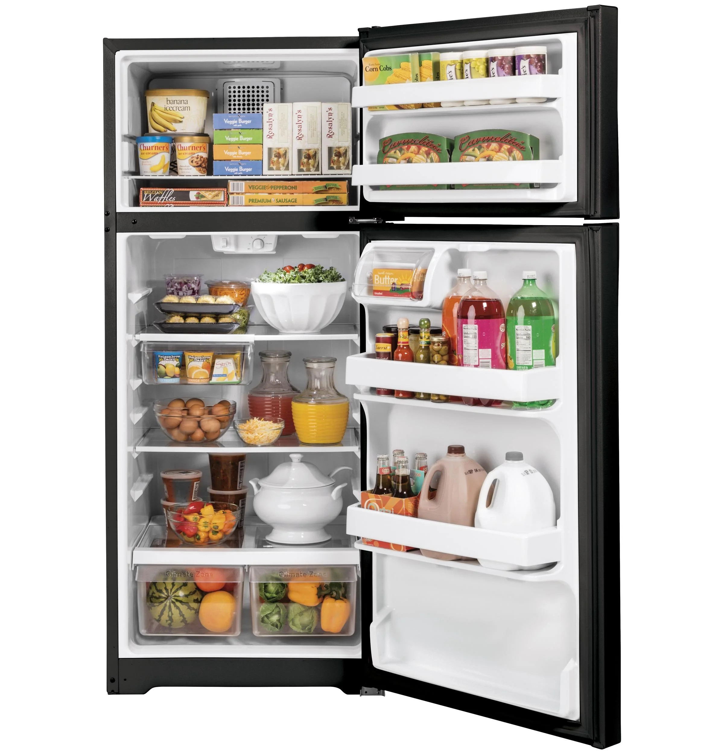 GTE17GTNRBB GE® ENERGY STAR® 16.6 Cu. Ft. Top-Freezer Refrigerator - Image 2
