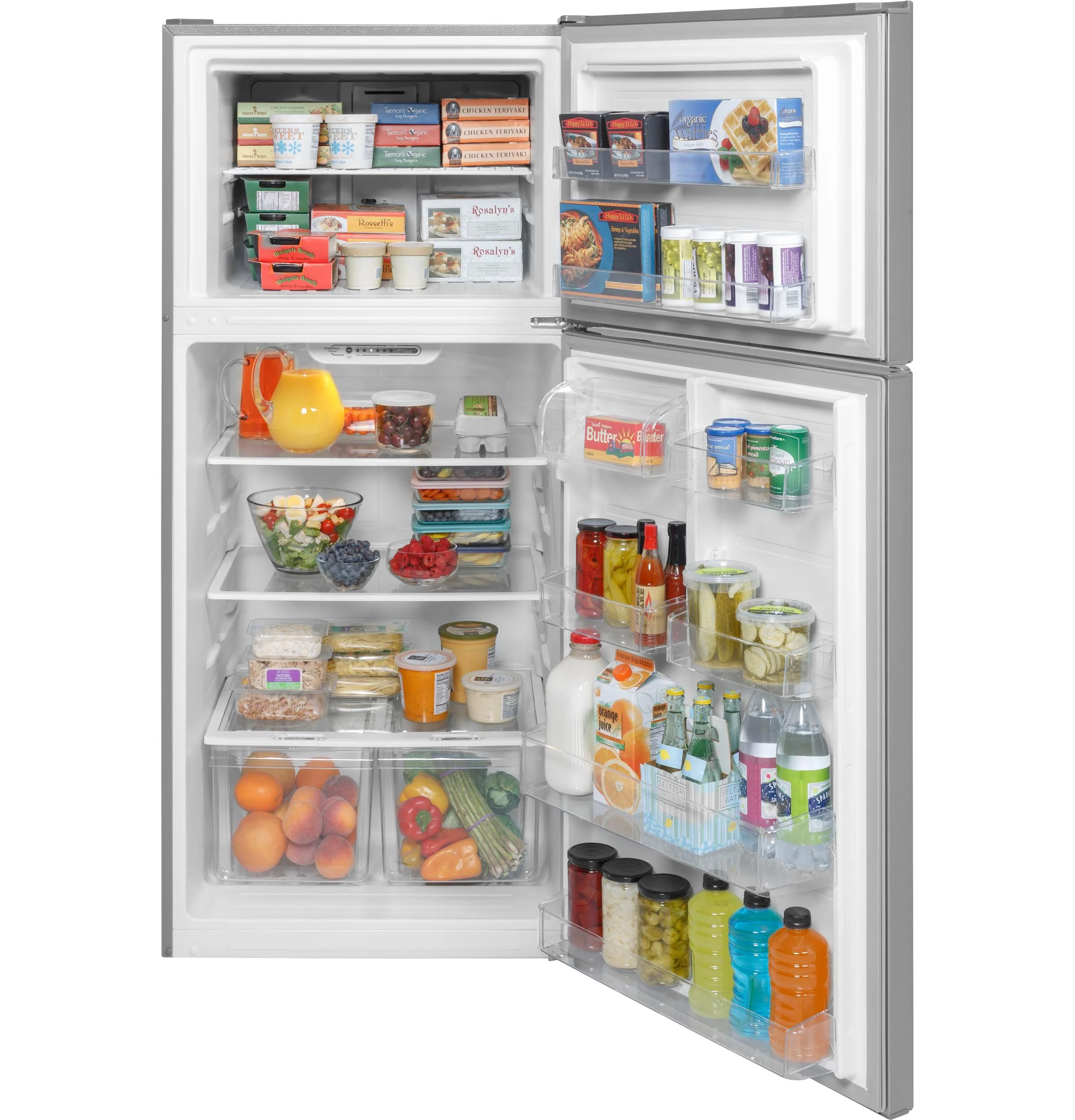 GTE18MSRRSS GE® ENERGY STAR® 18.3 Cu. Ft. Top-Freezer Refrigerator - Image 2