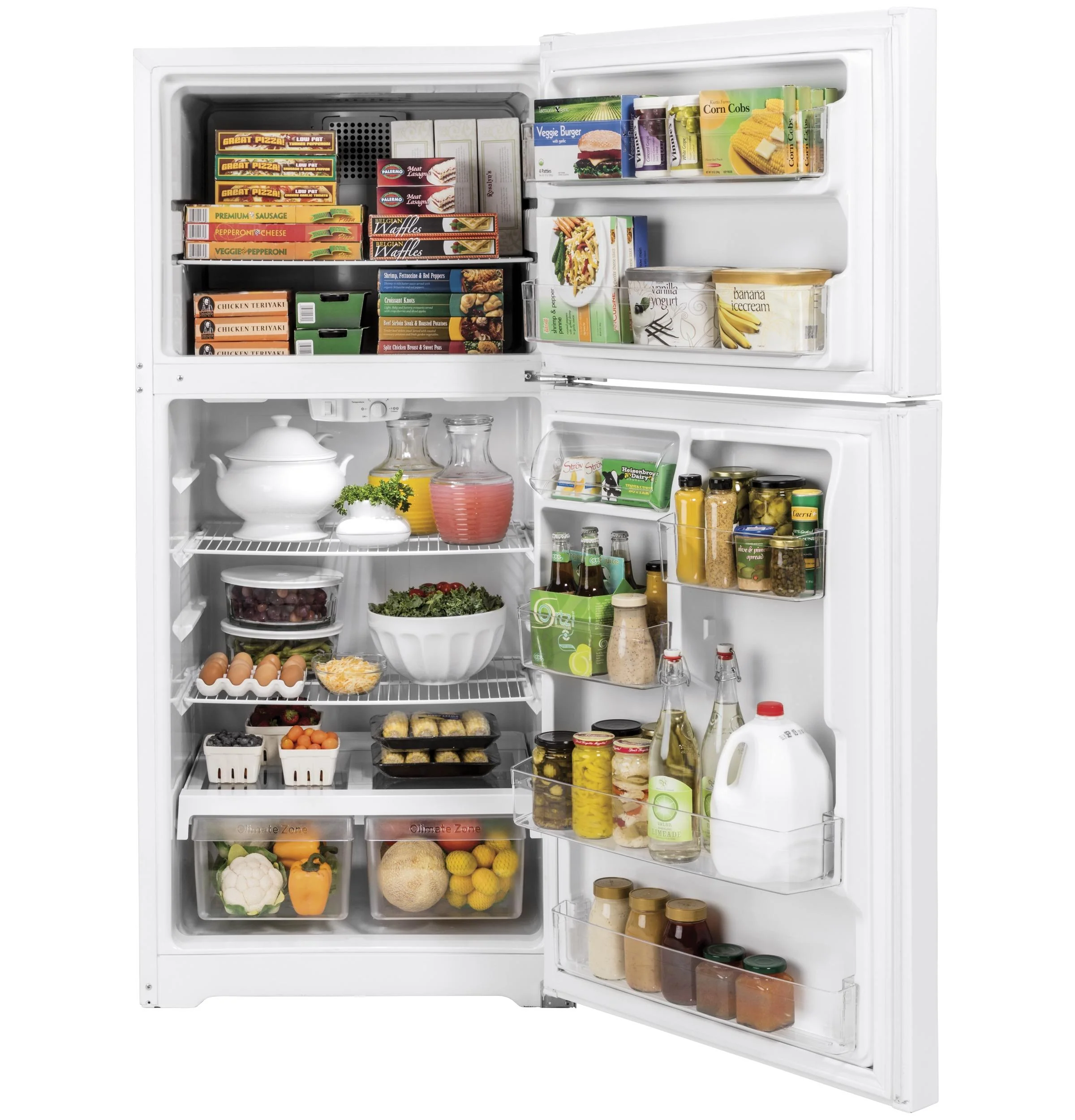 GTE19DTNRWW GE® ENERGY STAR® 19.2 Cu. Ft. Top-Freezer Refrigerator - Image 2