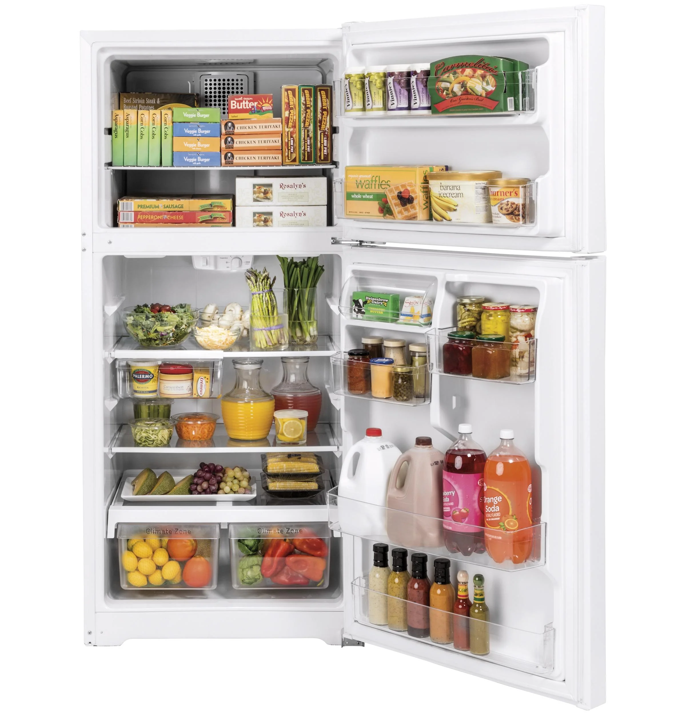 GTE19JTNRWW GE® ENERGY STAR® 19.2 Cu. Ft. Top-Freezer Refrigerator - Image 2