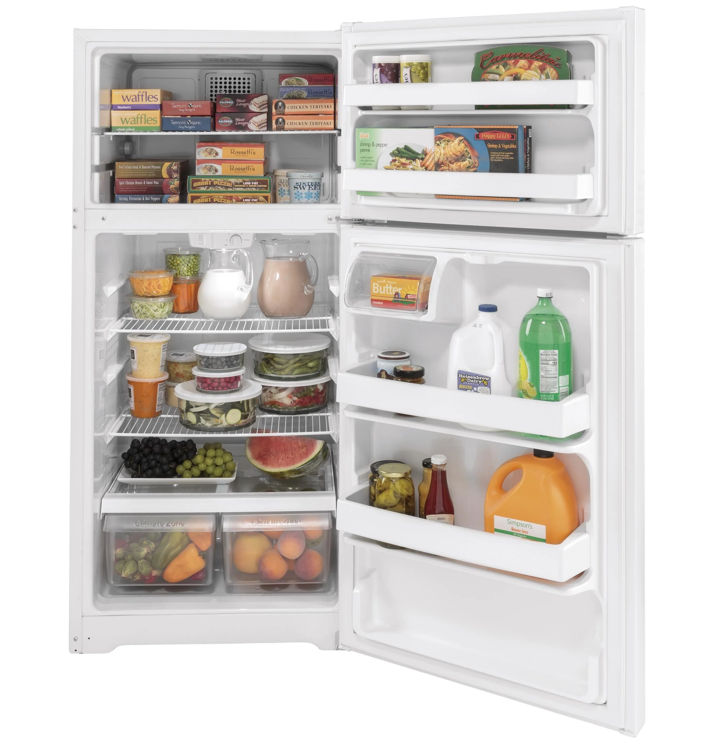 GTS16DTNRWW GE® 15.6 Cu. Ft. Top-Freezer Refrigerator - Image 2