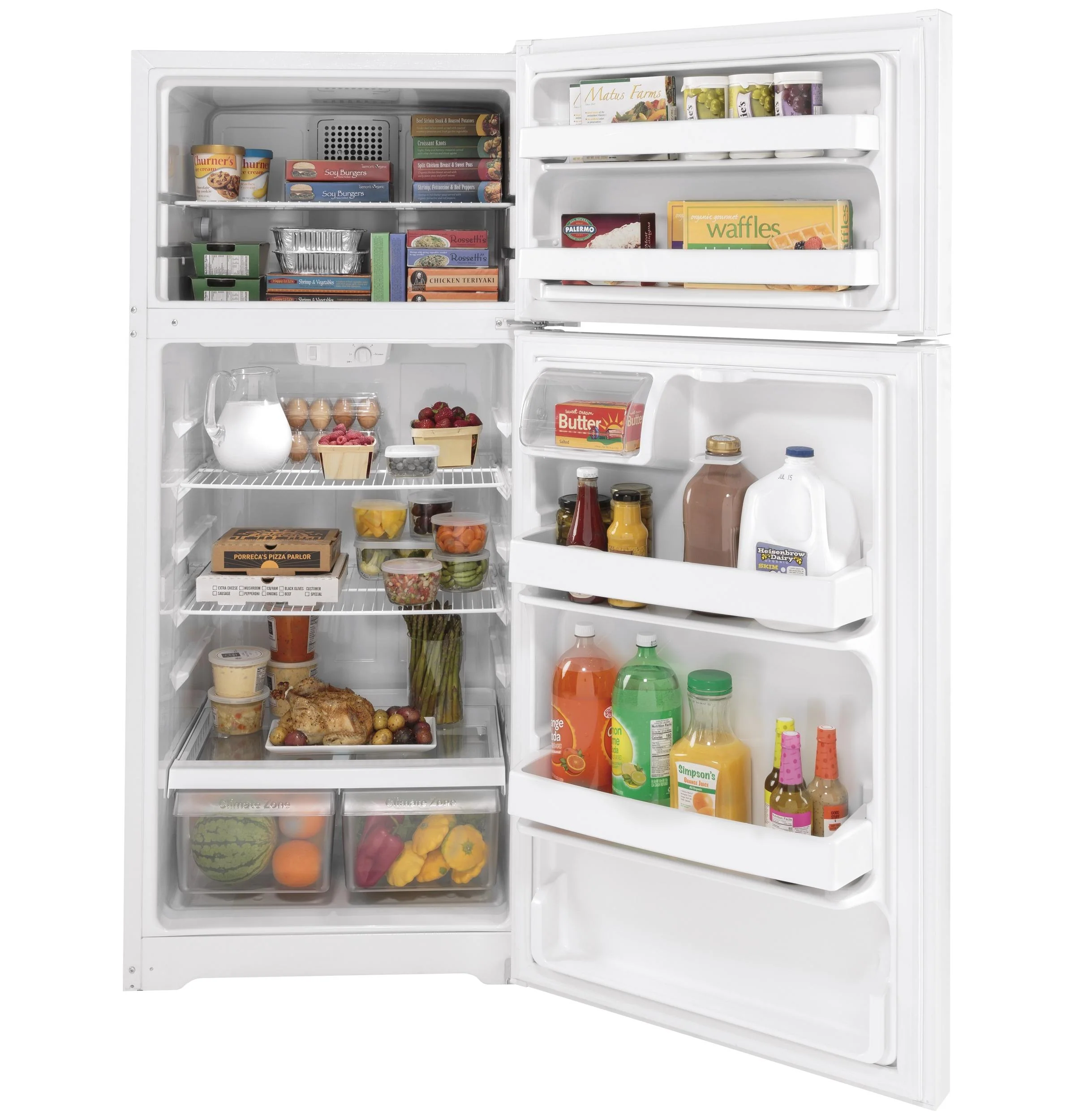 GTS17DTNRWW GE® 16.6 Cu. Ft. Top-Freezer Refrigerator - Image 2