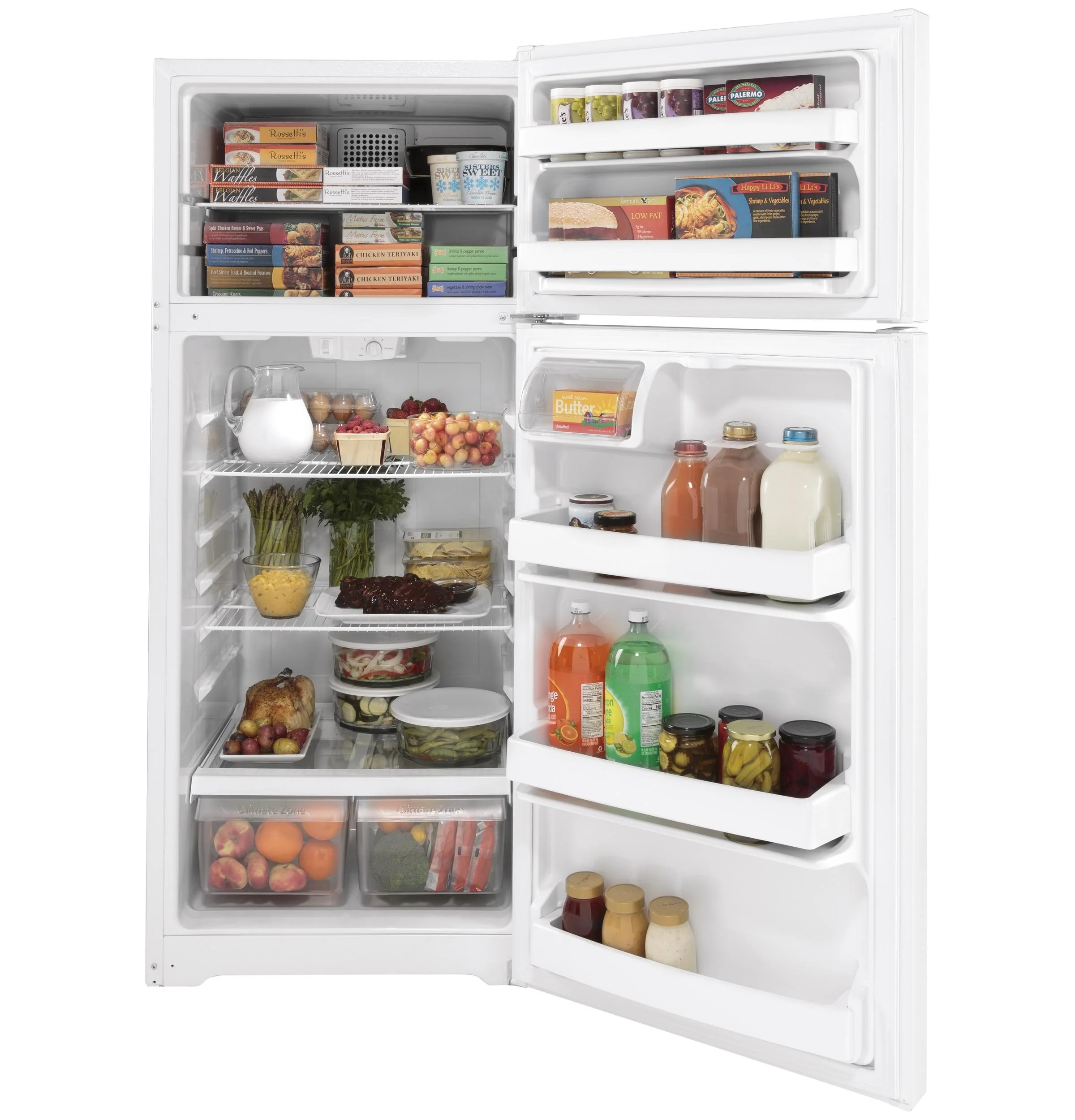 GTS18DTNRWW GE® 17.5 Cu. Ft. Top-Freezer Refrigerator - Image 2