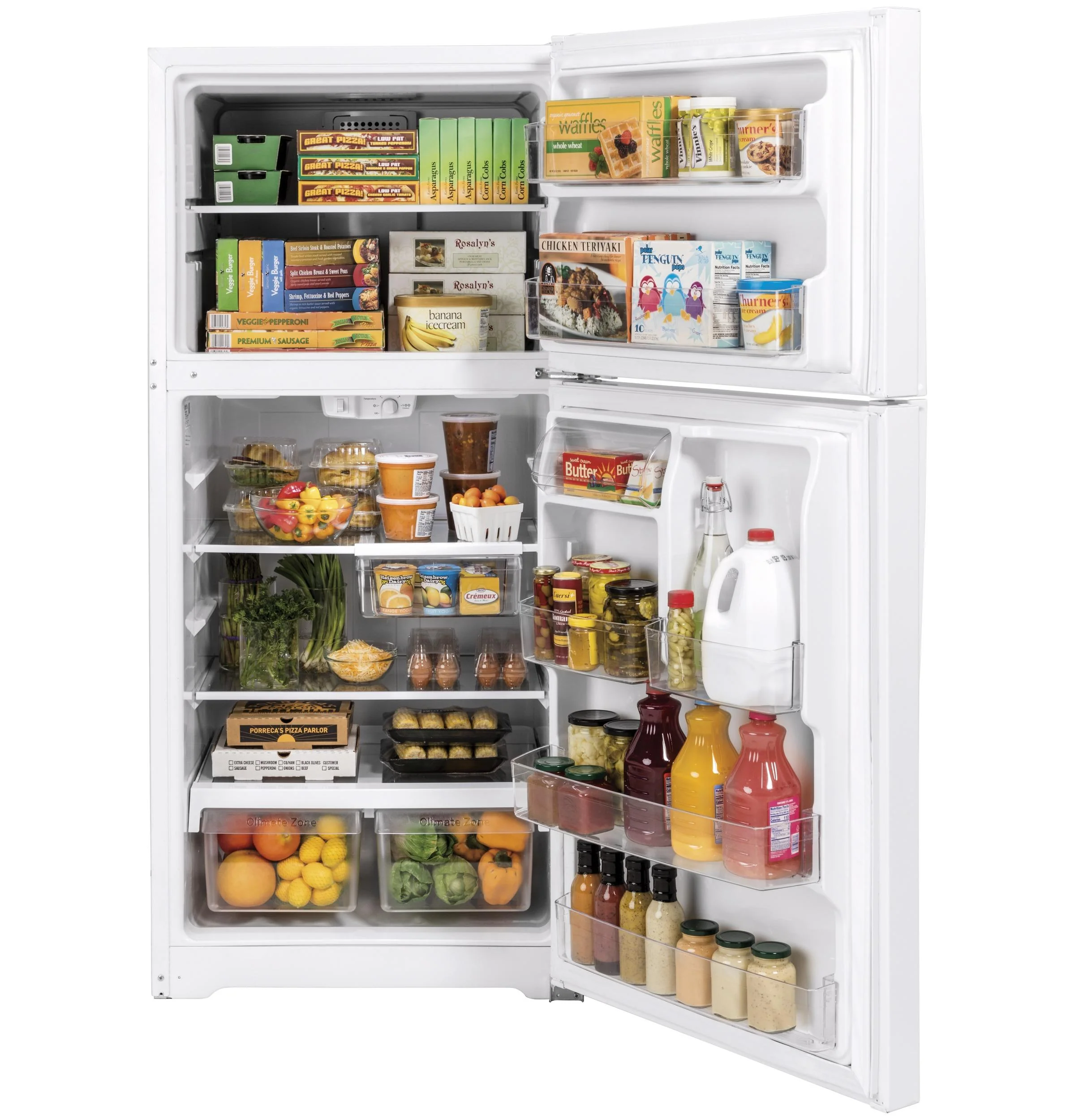 GTS19KGNRWW GE 19.2 Cu. Ft. Garage Ready Top-Freezer Refrigerator - Image 2