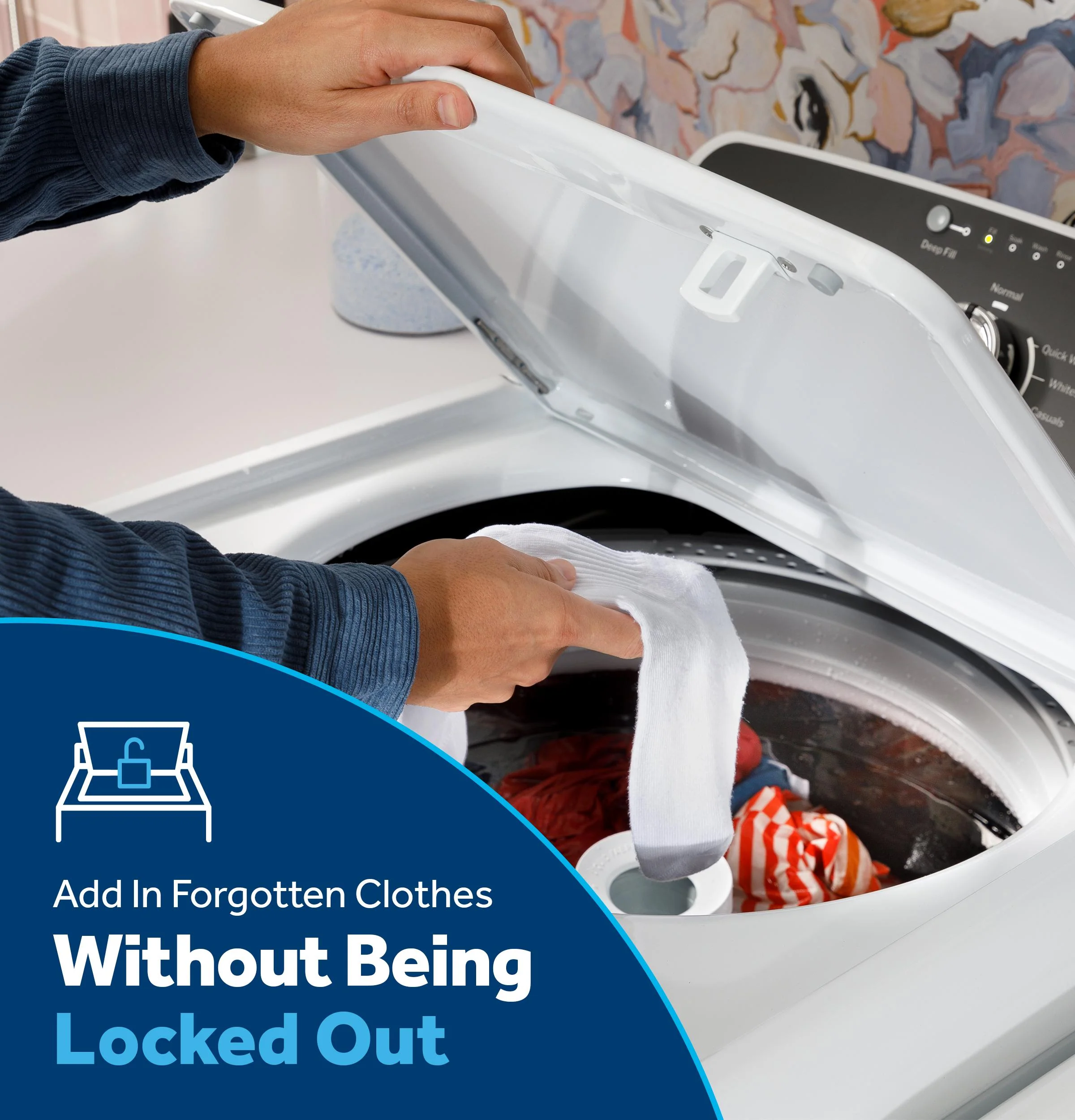 GTW325ASWWW GE® 4.0 cu. ft. Capacity Washer with Stainless Steel Basket and Water Level Control - Image 13