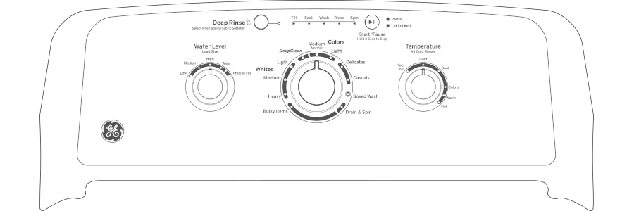 GTW325ASWWW GE® 4.0 cu. ft. Capacity Washer with Stainless Steel Basket and Water Level Control - Image 26