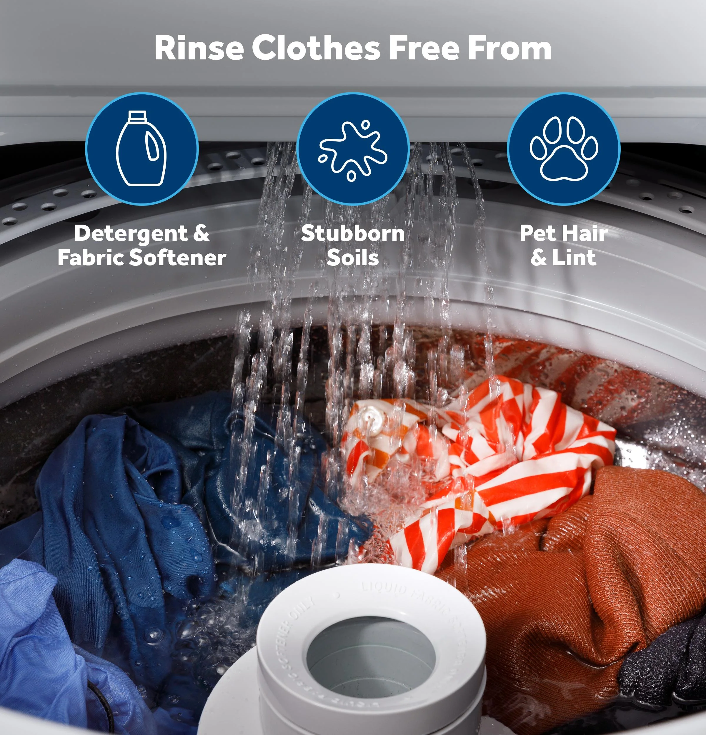GTW485ASWWB GE® 4.5 cu. ft. Capacity Washer with Stainless Steel Basket, Cold Plus and Wash Boost - Image 17