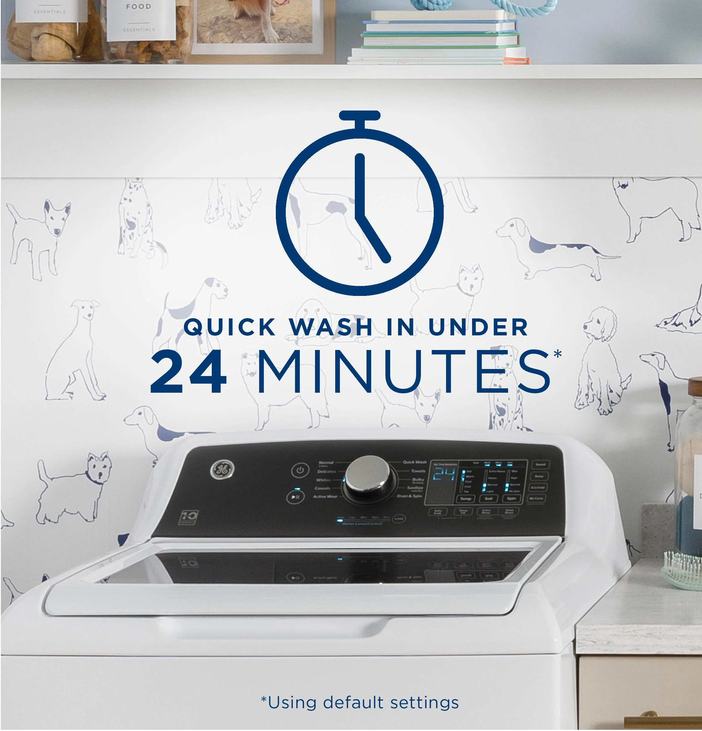 GTW585BPVDG GE® 4.5 cu. ft. Capacity Washer with Water Level Control - Image 12