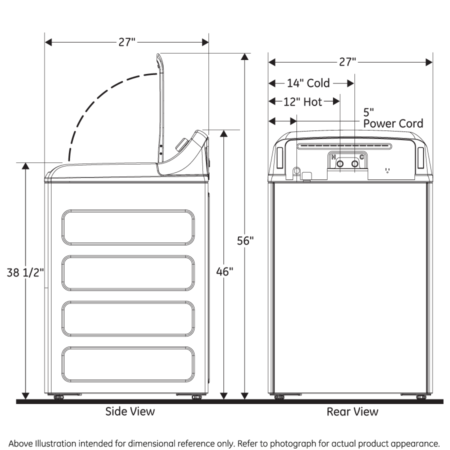 GTW585BSVWS GE® 4.5 cu. ft. Capacity Washer with Water Level Control - Image 32