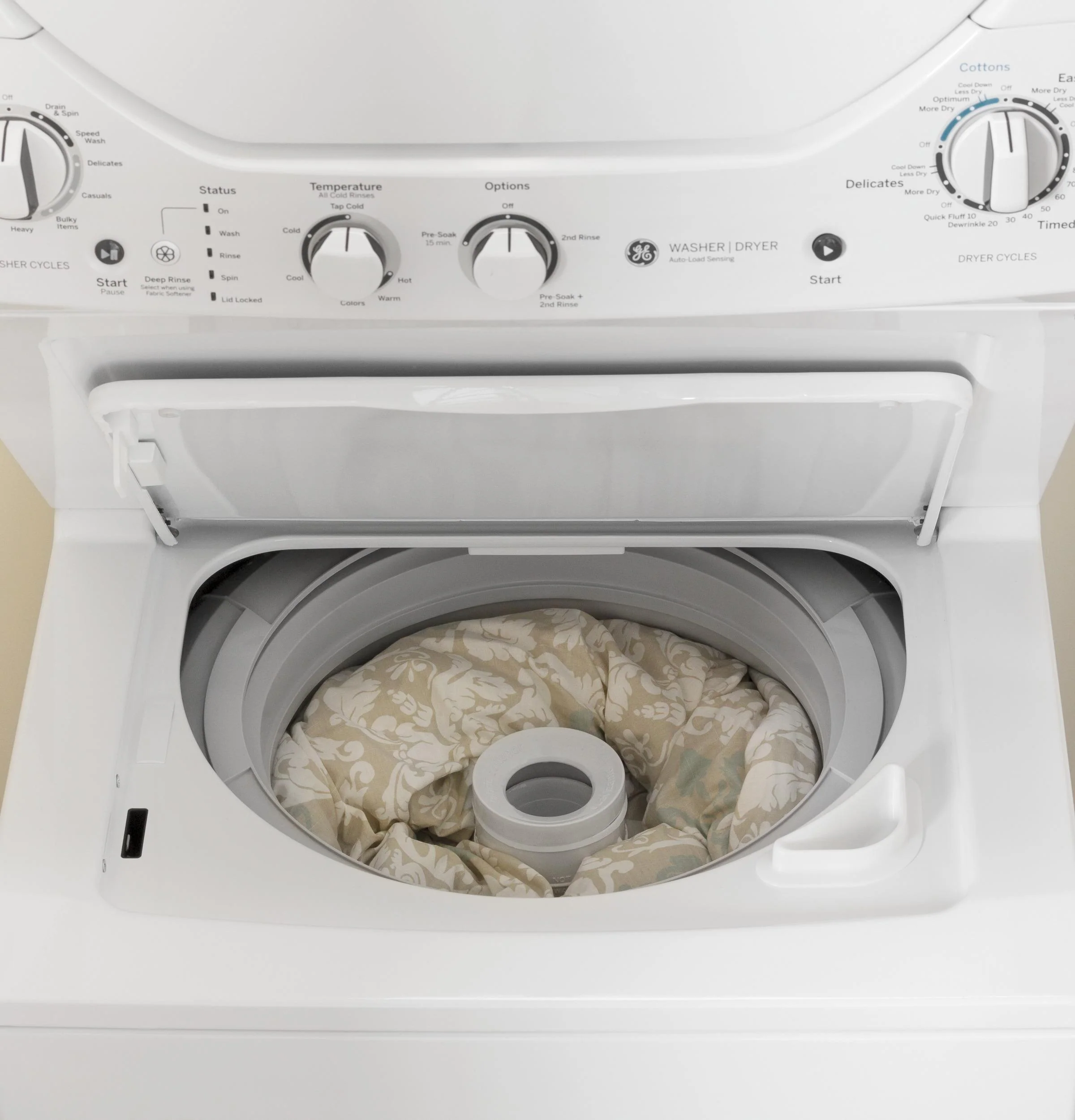 GUD24ESSMWW GE Unitized Spacemaker® 2.3 cu. ft. Capacity Washer with Stainless Steel Basket and 4.4 cu. ft. Capacity Electric Dryer - Image 16