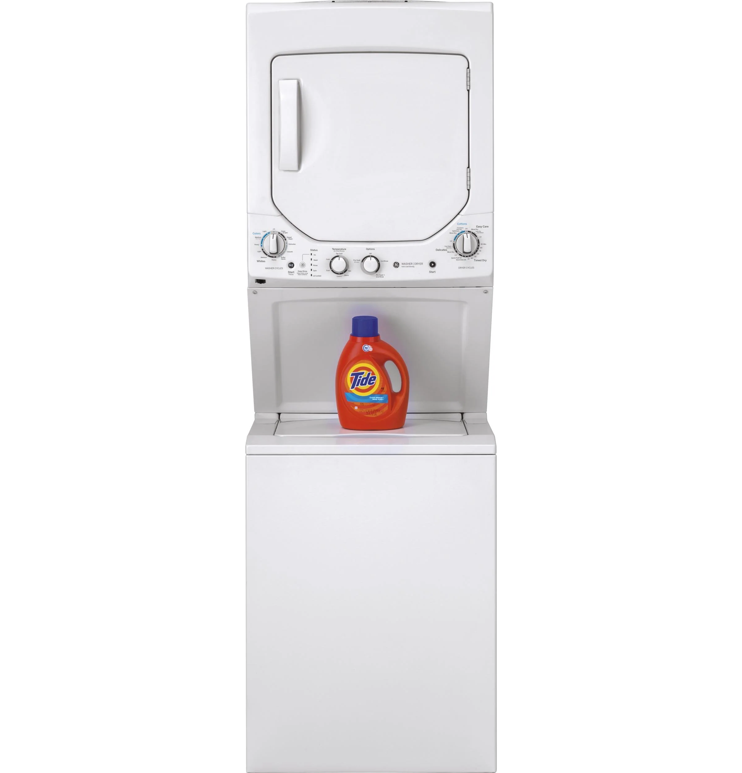 GUD24GSSMWW GE Unitized Spacemaker® 2.3 cu. ft. Capacity Washer with Stainless Steel Basket and 4.4 cu. ft. Capacity Gas Dryer - Image 9