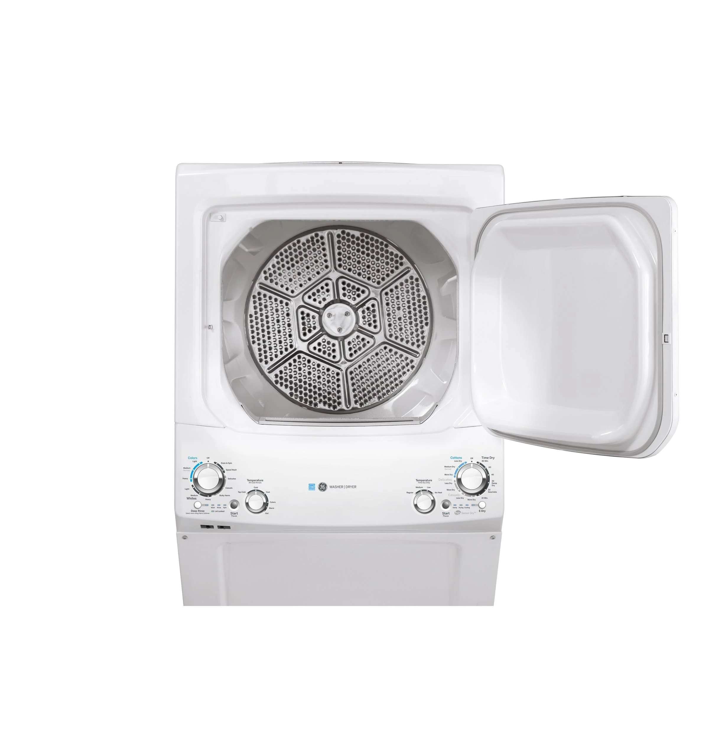 GUD27EESNWW GE Unitized Spacemaker® ENERGY STAR® 3.9 cu. ft. Capacity Washer with Stainless Steel Basket and 5.9 cu. ft. Capacity Electric Dryer - Image 2
