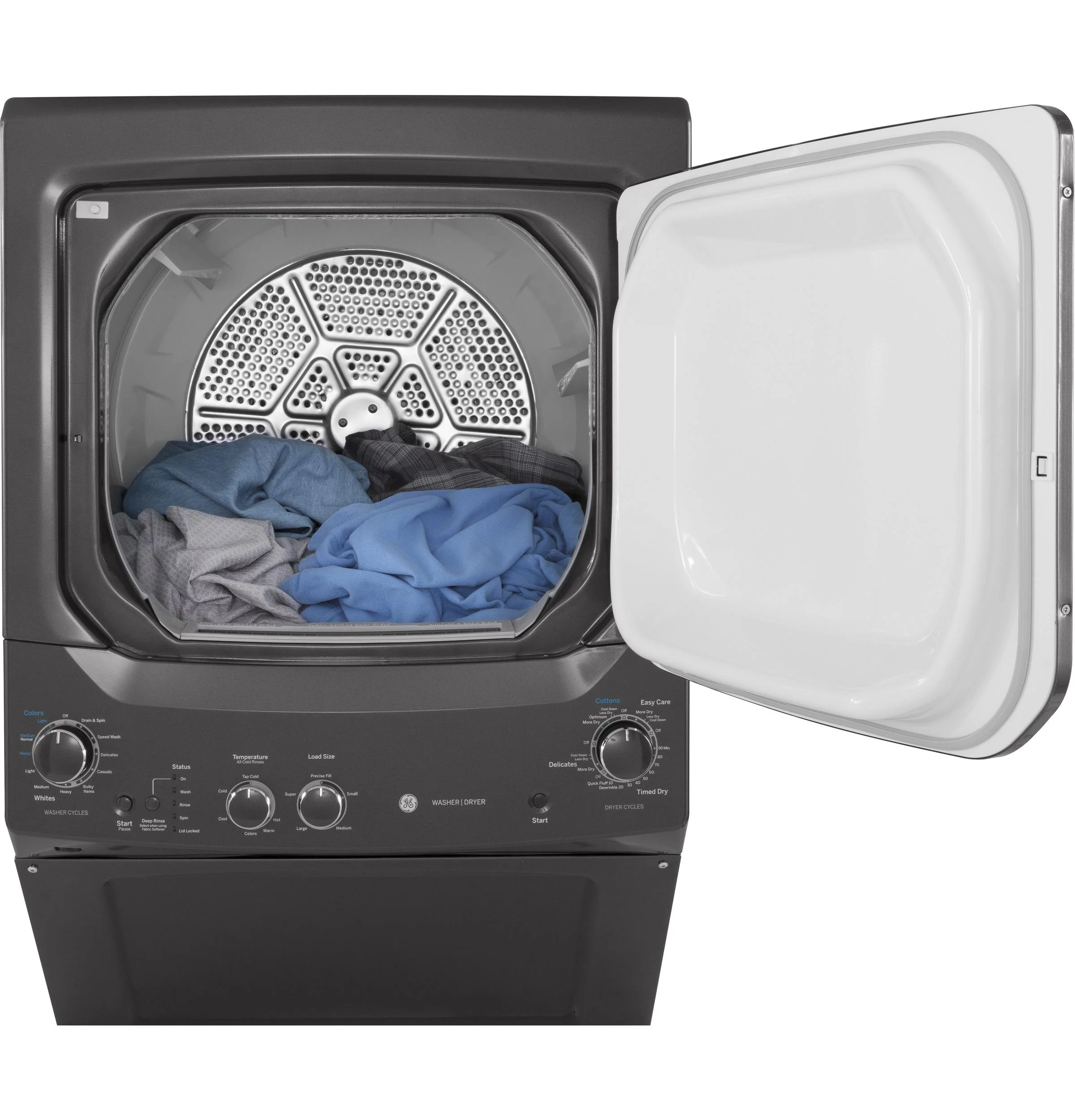GUD27ESPMDG GE Unitized Spacemaker® 3.8 cu. ft. Capacity Washer with Stainless Steel Basket and 5.9 cu. ft. Capacity Electric Dryer - Image 6