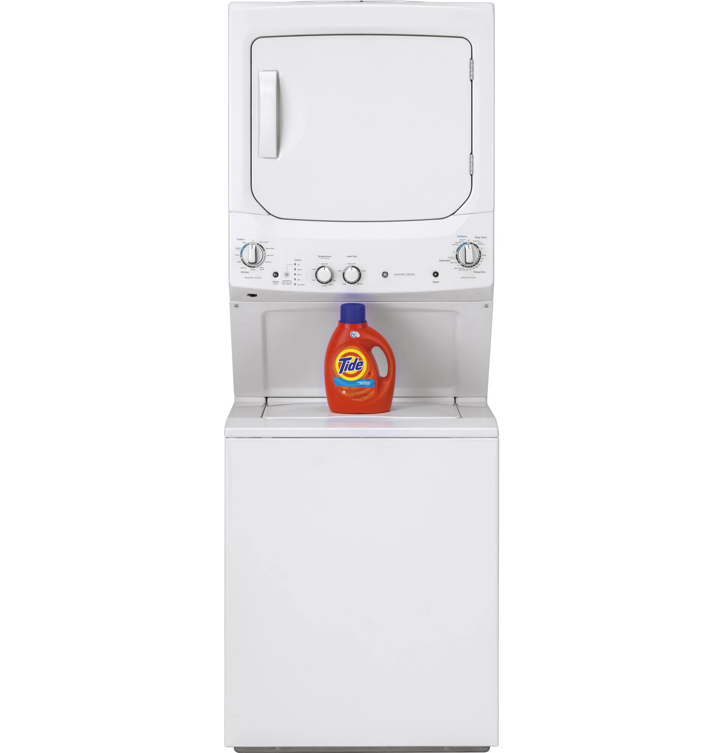GUD27GSSMWW GE Unitized Spacemaker® 3.8 cu. ft. Capacity Washer with Stainless Steel Basket and 5.9 cu. ft. Capacity Gas Dryer - Image 8