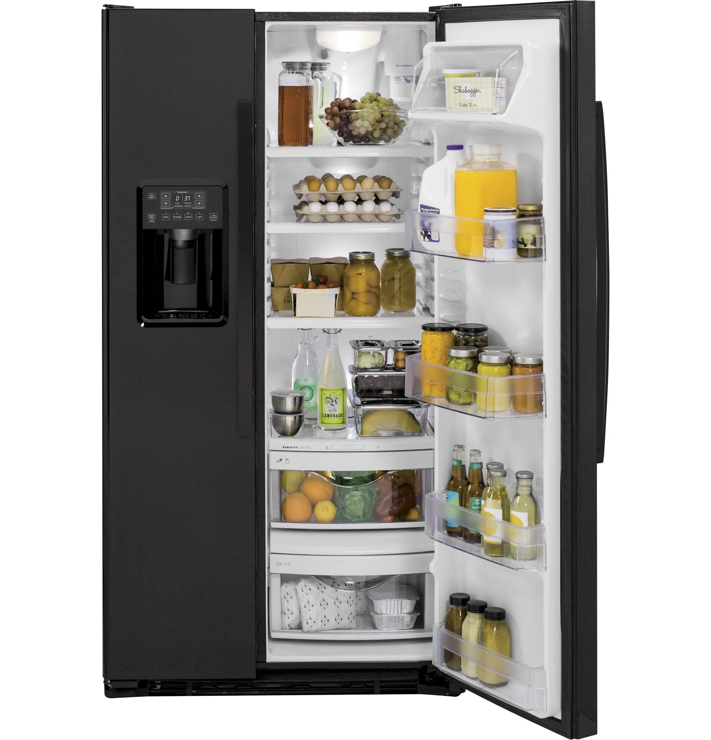 GZS22DGJBB GE® 21.9 Cu. Ft. Counter-Depth Side-By-Side Refrigerator - Image 2