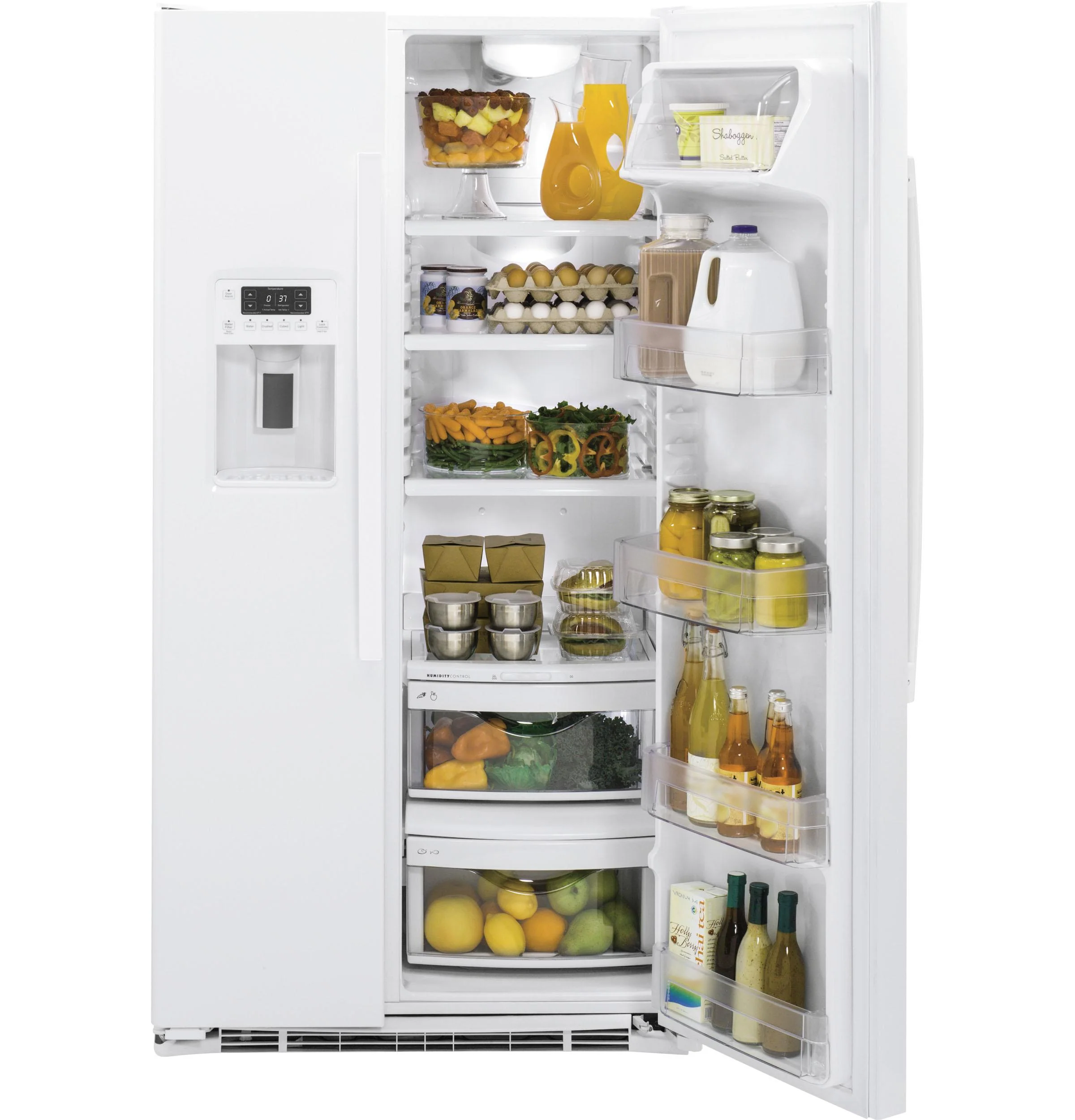 GZS22DGJWW GE® 21.9 Cu. Ft. Counter-Depth Side-By-Side Refrigerator - Image 2