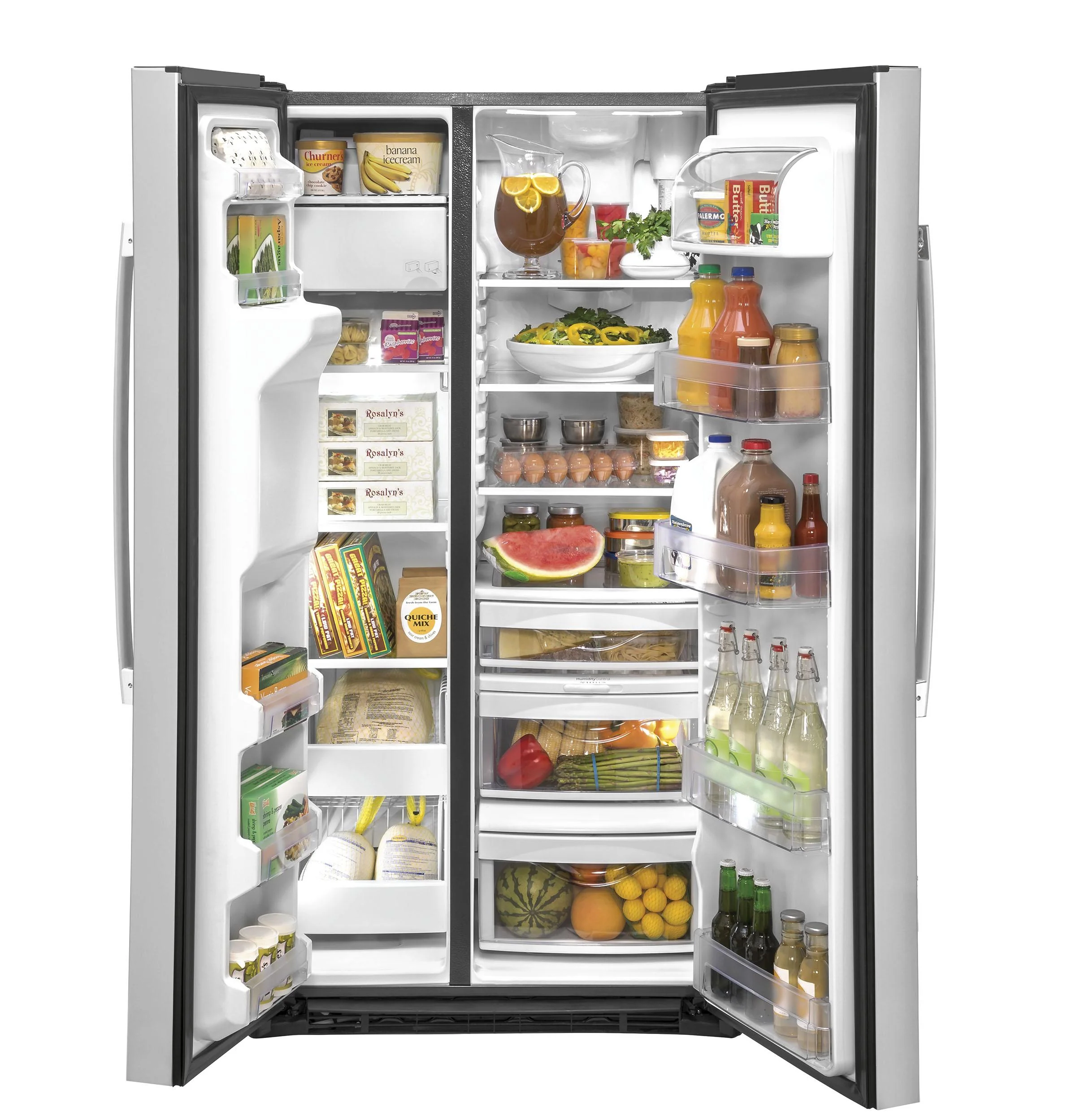 GZS22IYNFS GE 21.8 Cu. Ft. Counter-Depth Fingerprint Resistant Side-By-Side Refrigerator - Image 2