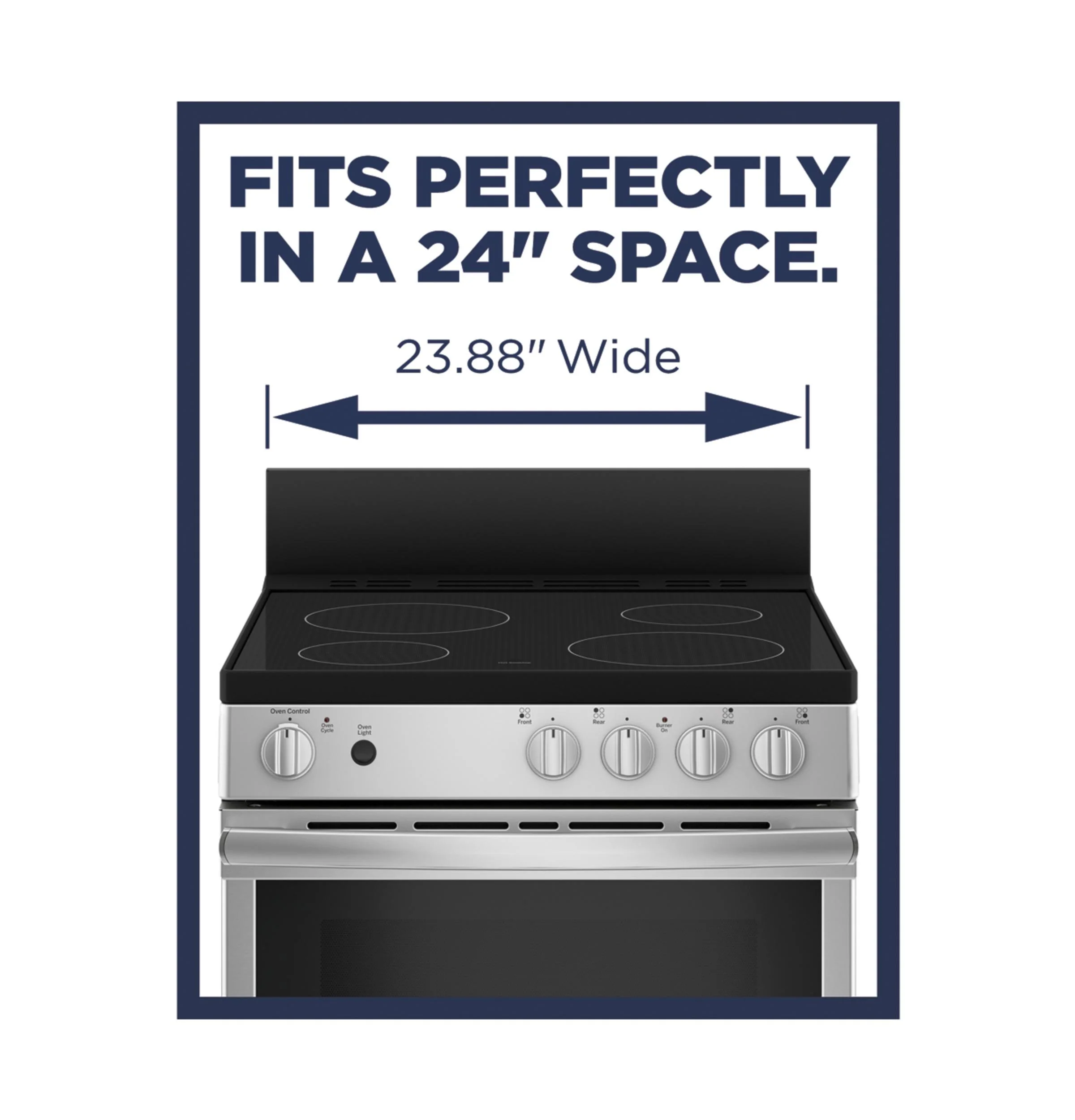 JAS640RMSS GE® ENERGY STAR® 24" Free-Standing/Slide-in Front Control Range with Steam Clean and Large Window - Image 11