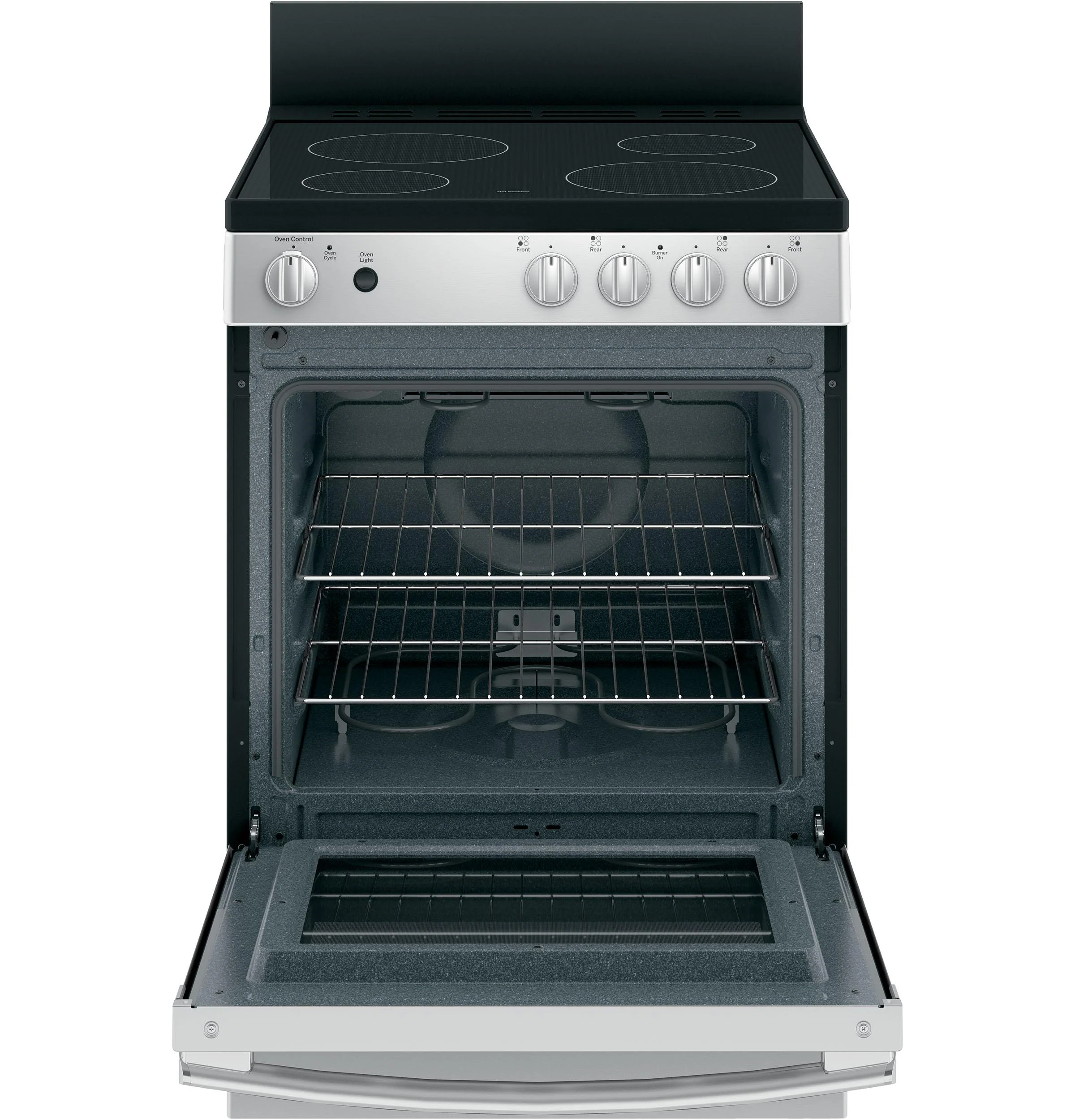 JAS640RMSS GE® ENERGY STAR® 24" Free-Standing/Slide-in Front Control Range with Steam Clean and Large Window - Image 9