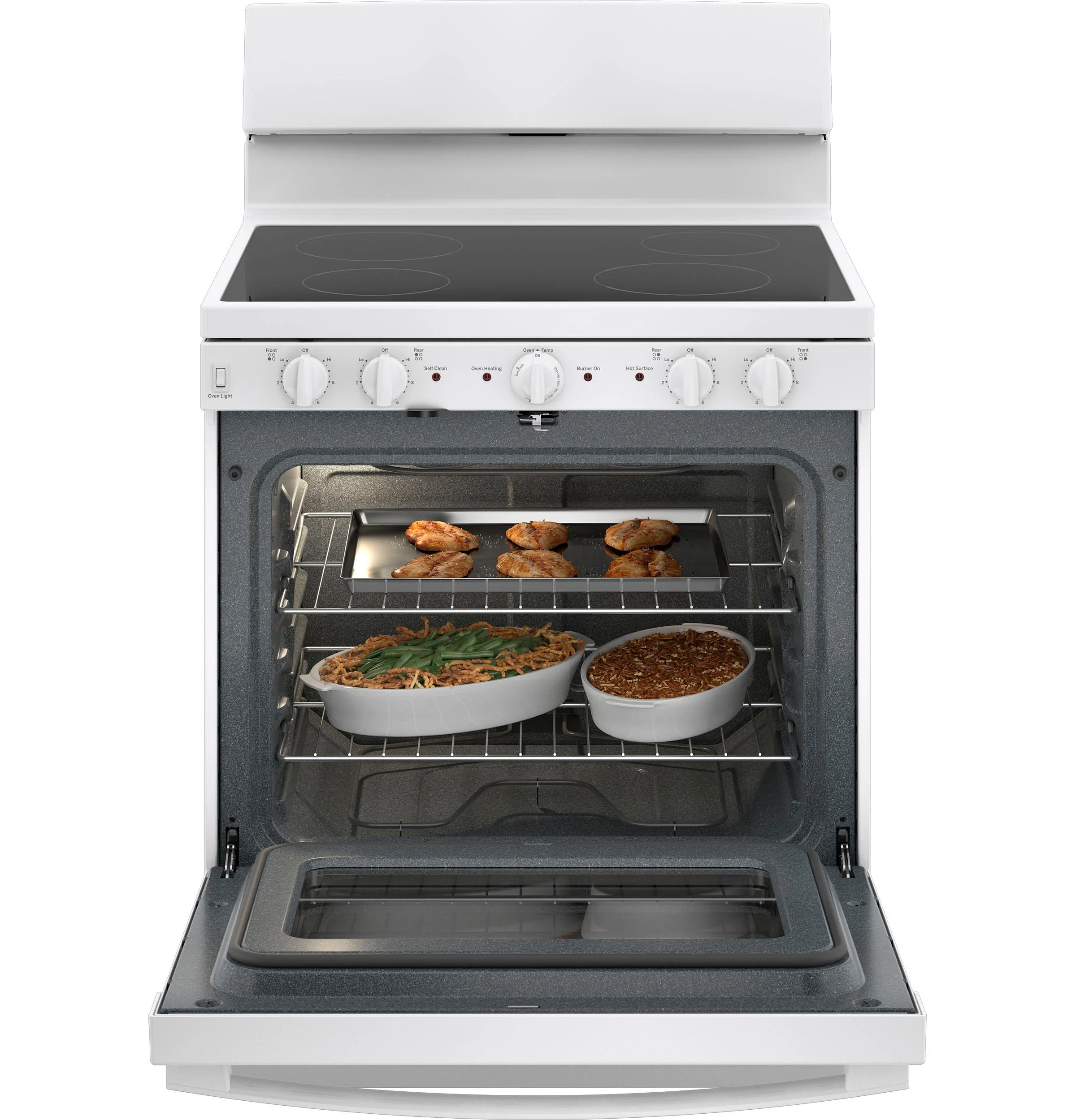 JB480DTWW GE 30" Free-standing Electric Radiant Smooth Cooktop Range - Image 3