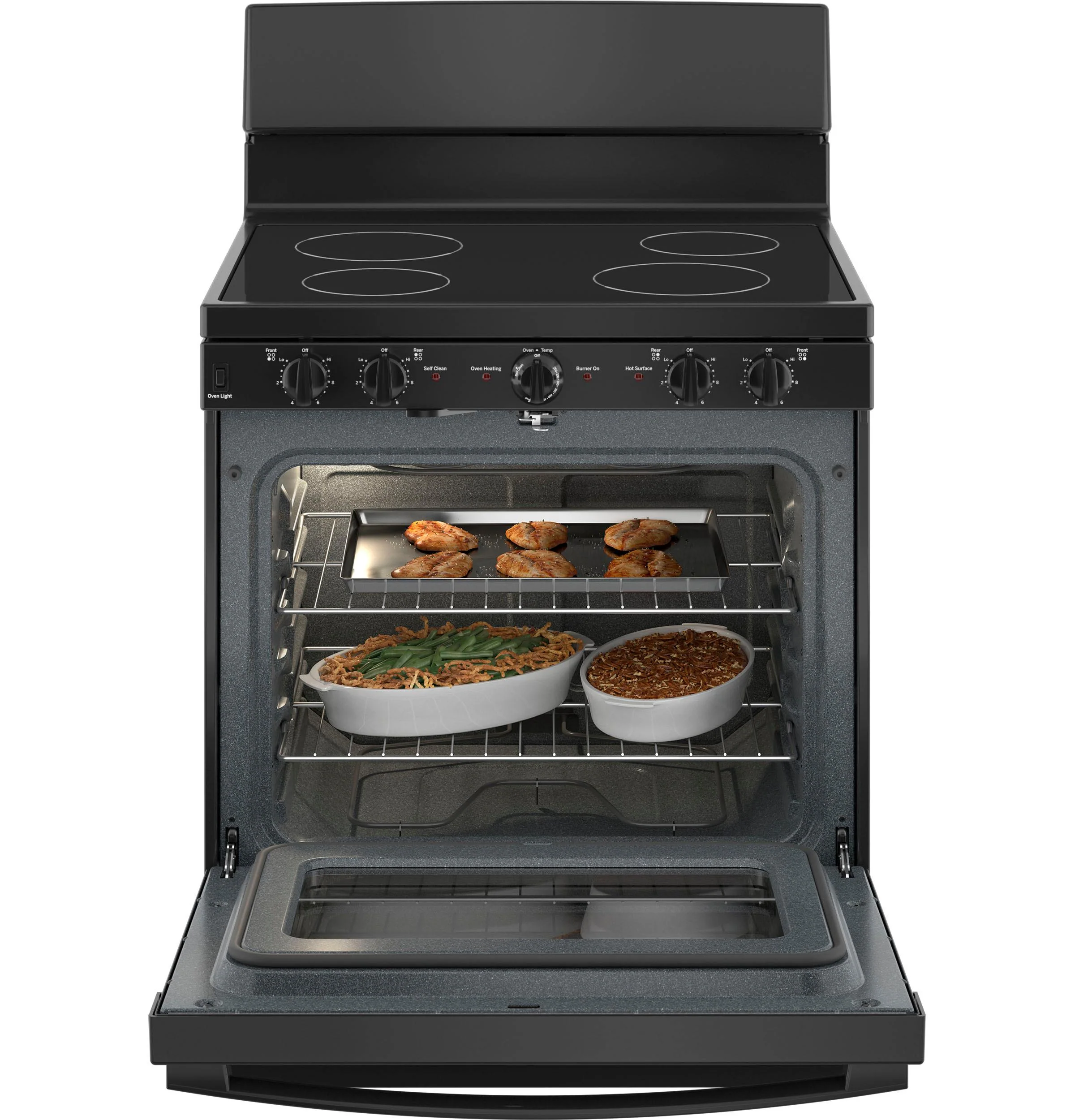 JB480DYBB GE® ENERGY STAR® 30" Free-Standing Electric Radiant Smooth Cooktop Range - Image 3