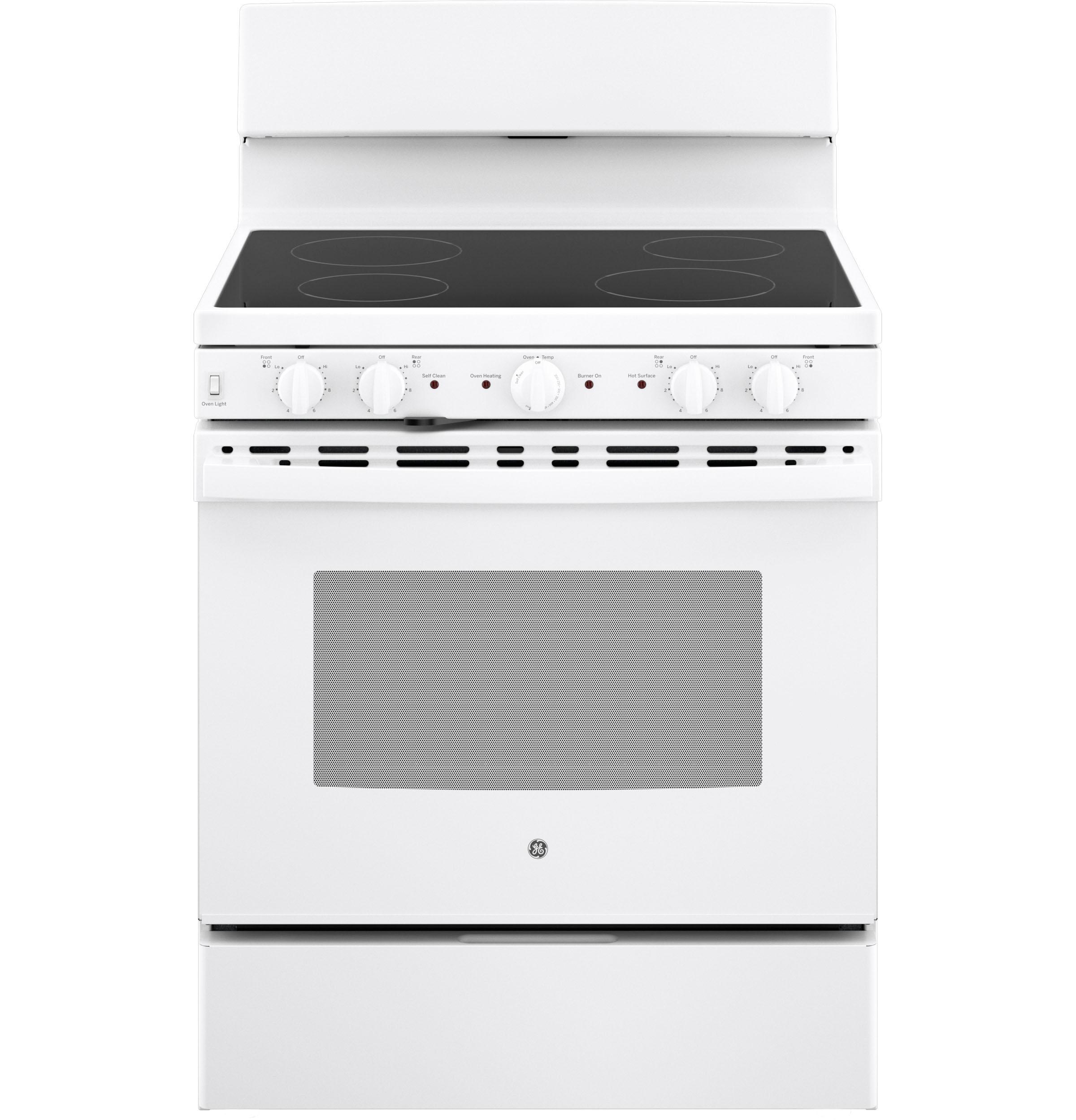 JB480DYWW GE® ENERGY STAR® 30" Free-Standing Electric Radiant Smooth Cooktop Range