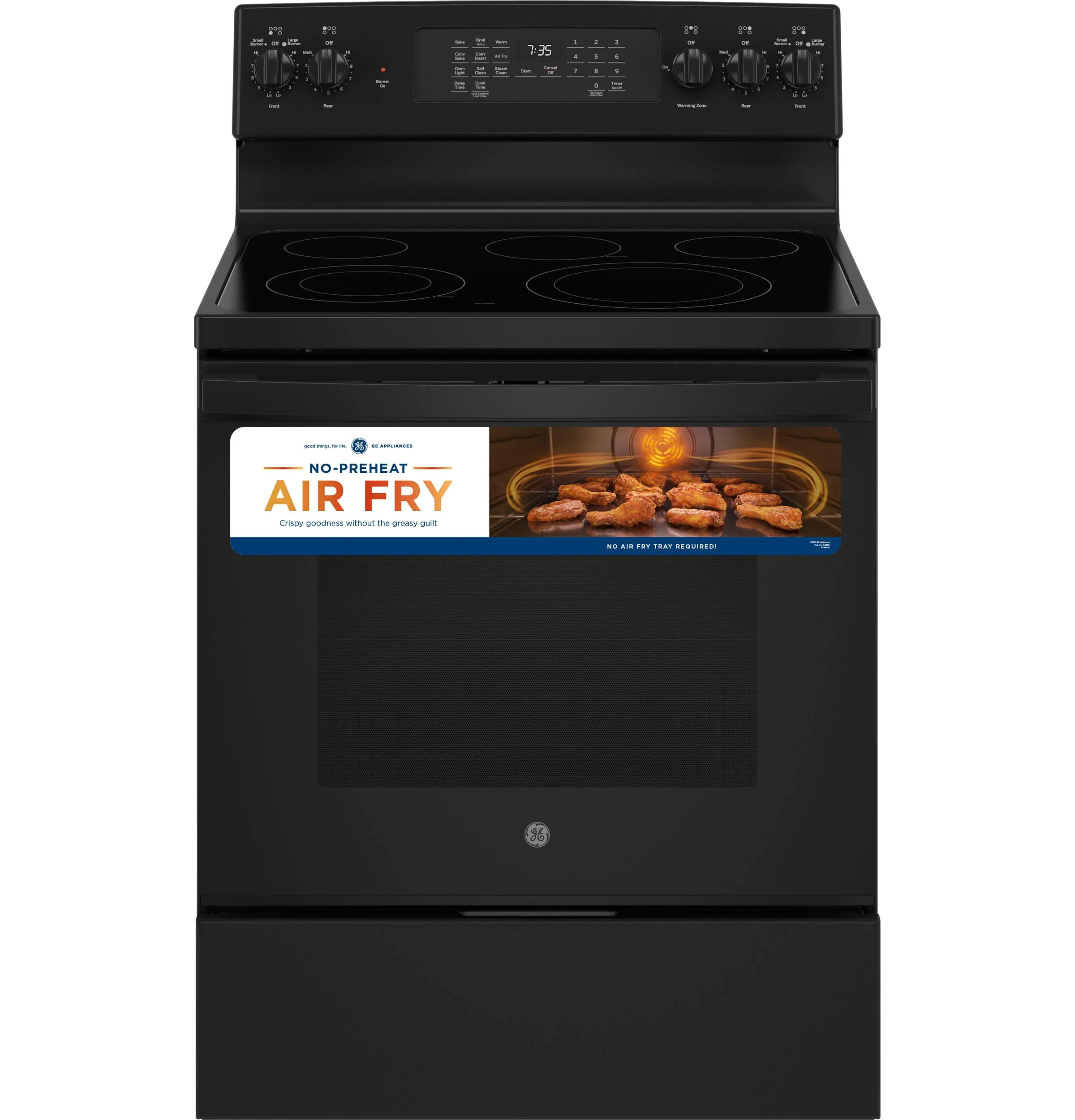 GE® 30" Free-Standing Electric Convection Range with No Preheat Air Fry - Image 12