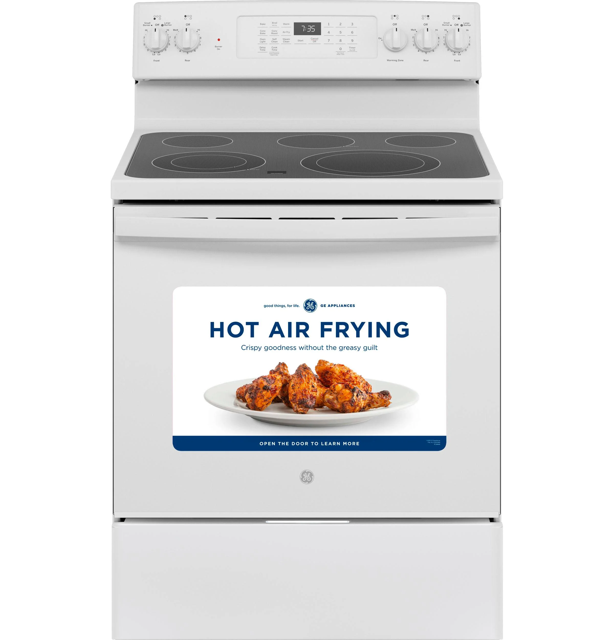 GE® 30" Free-Standing Electric Convection Range with No Preheat Air Fry - Image 24
