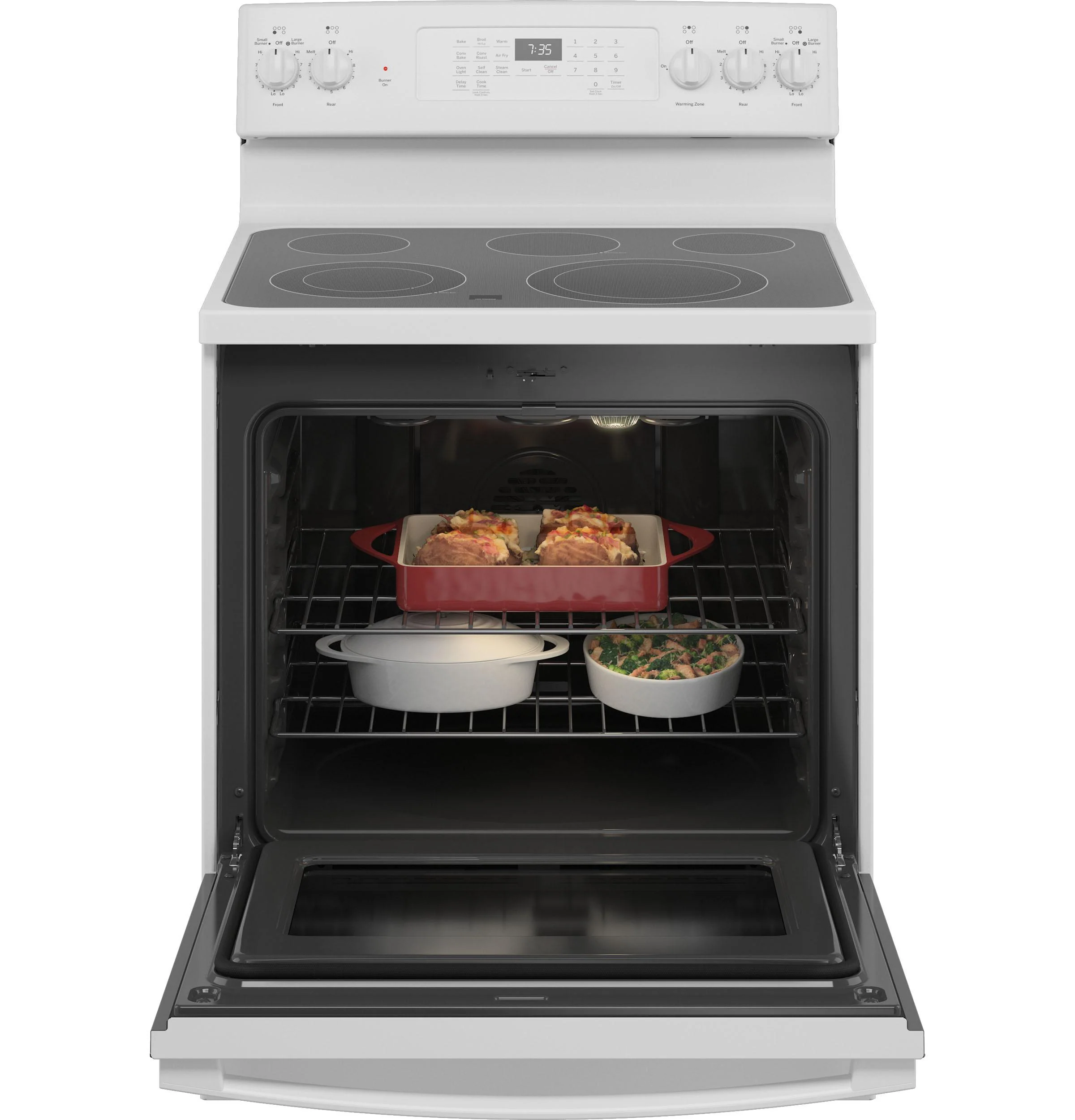 GE® 30" Free-Standing Electric Convection Range with No Preheat Air Fry - Image 3