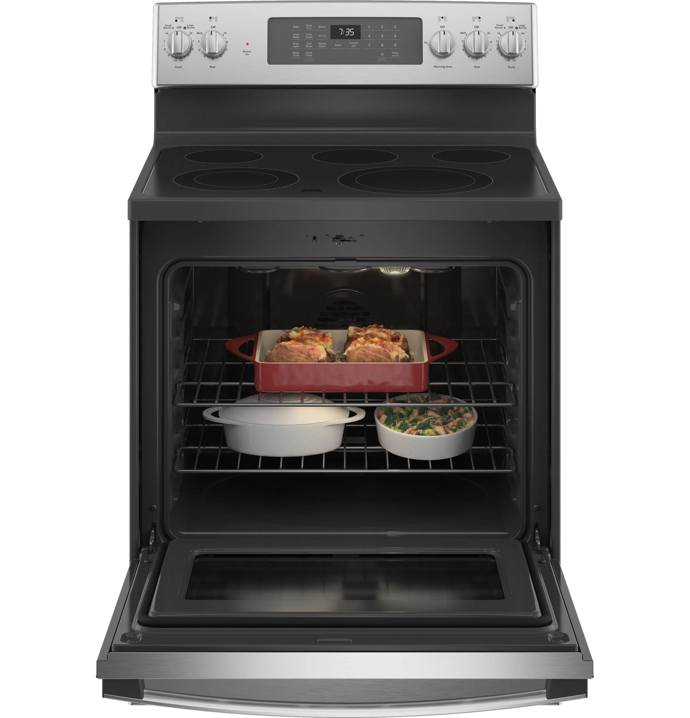 GE® 30" Free-Standing Electric Convection Range with No Preheat Air Fry - Image 16