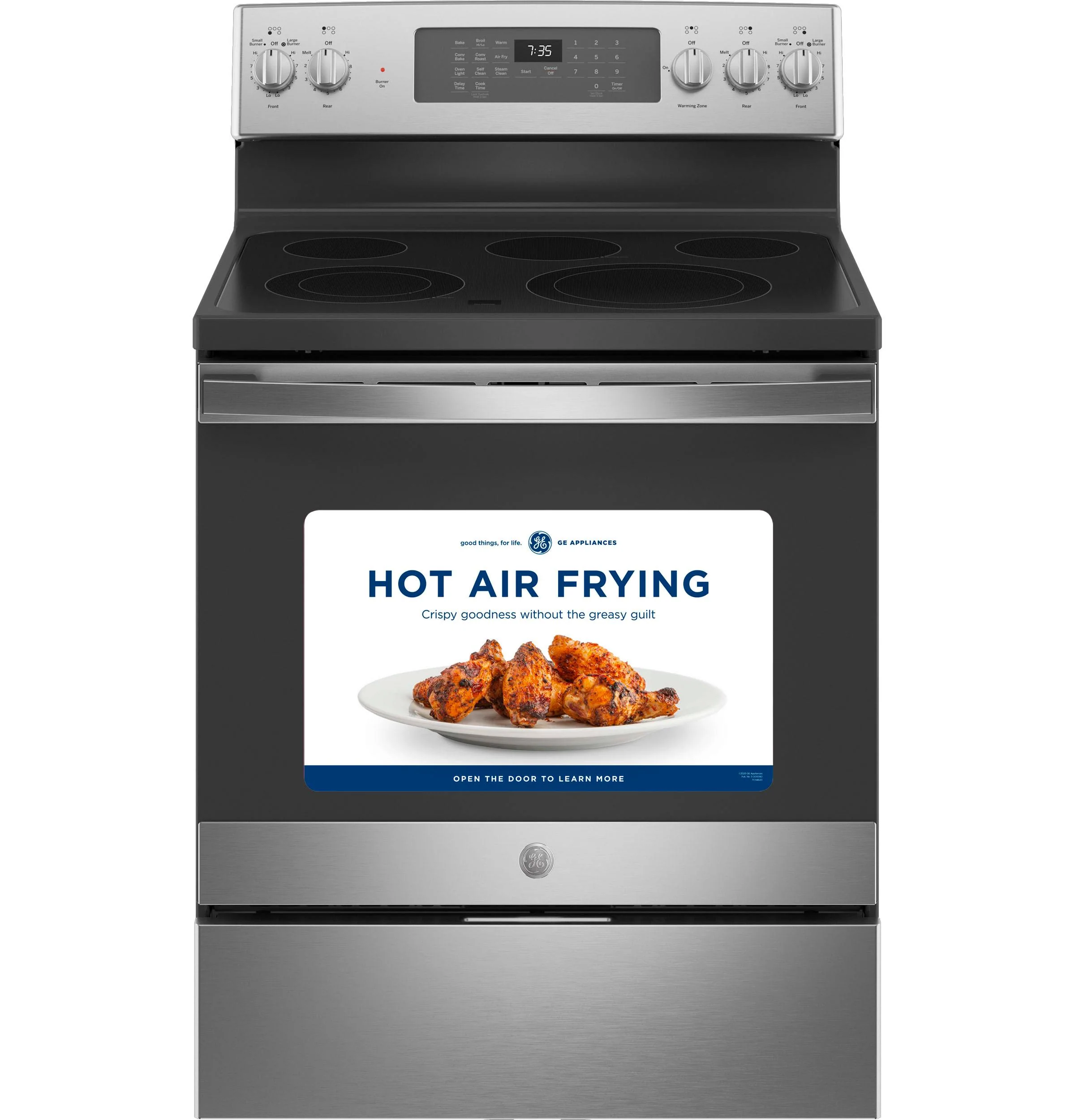 GE® 30" Free-Standing Electric Convection Range with No Preheat Air Fry - Image 22