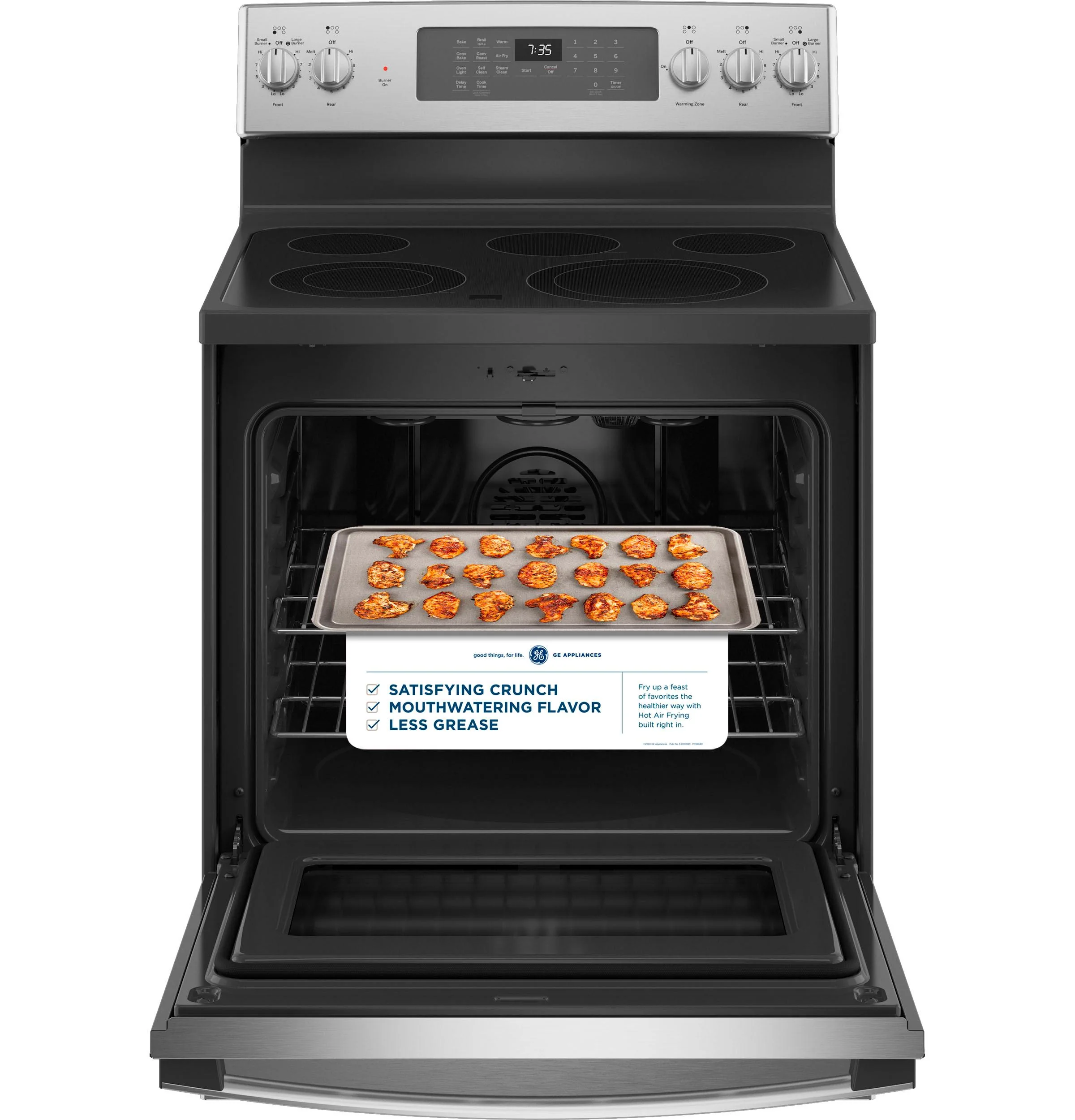 GE® 30" Free-Standing Electric Convection Range with No Preheat Air Fry - Image 23