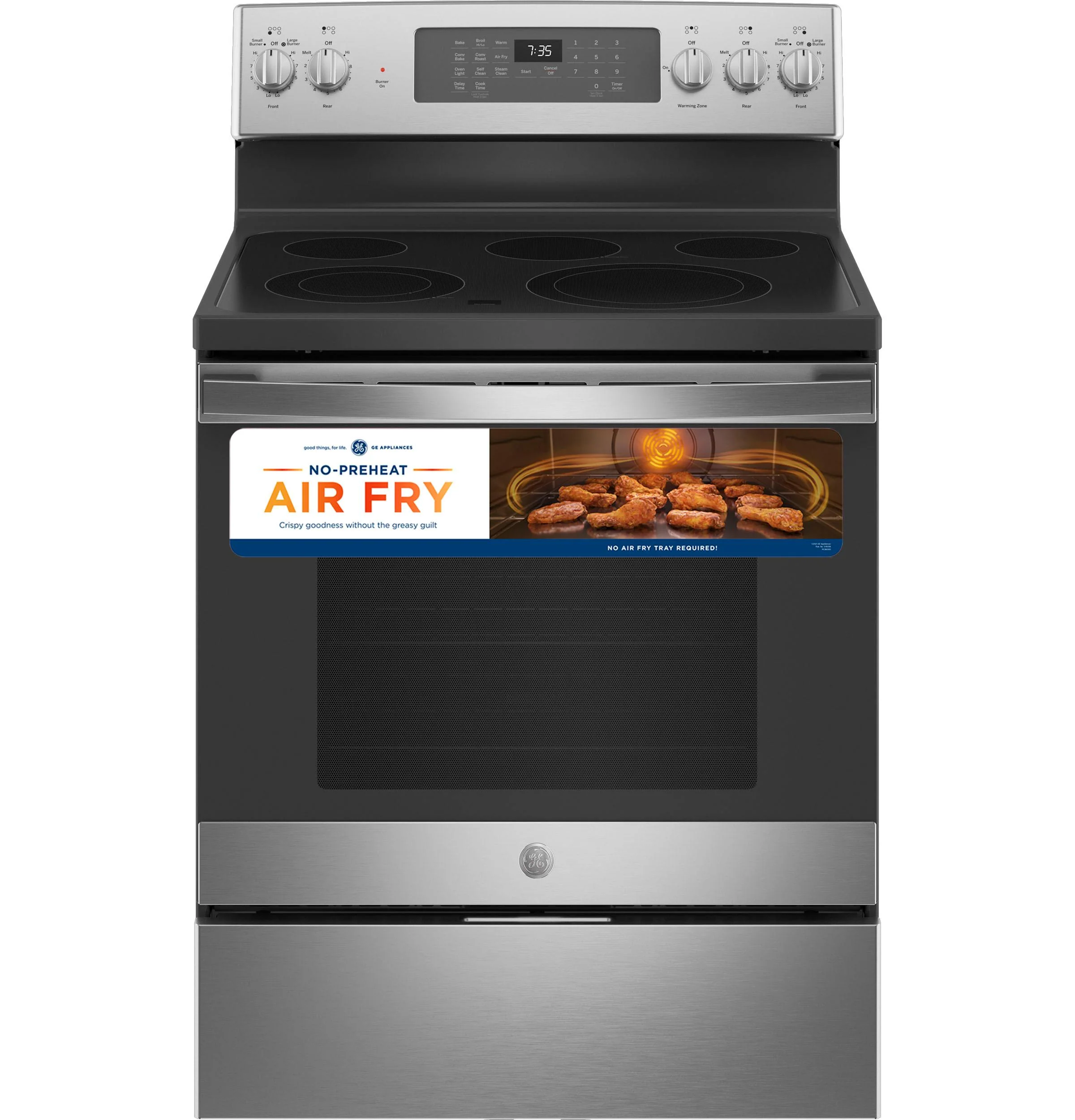 GE® 30" Free-Standing Electric Convection Range with No Preheat Air Fry - Image 26