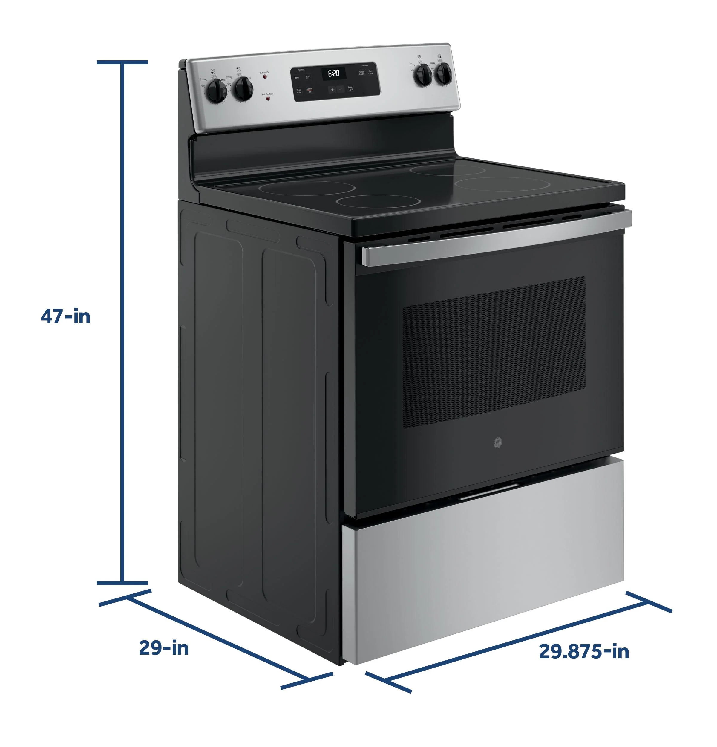 JBS62RWSS GE 30" Free-standing Electric Radiant Smooth Cooktop Range - Image 9