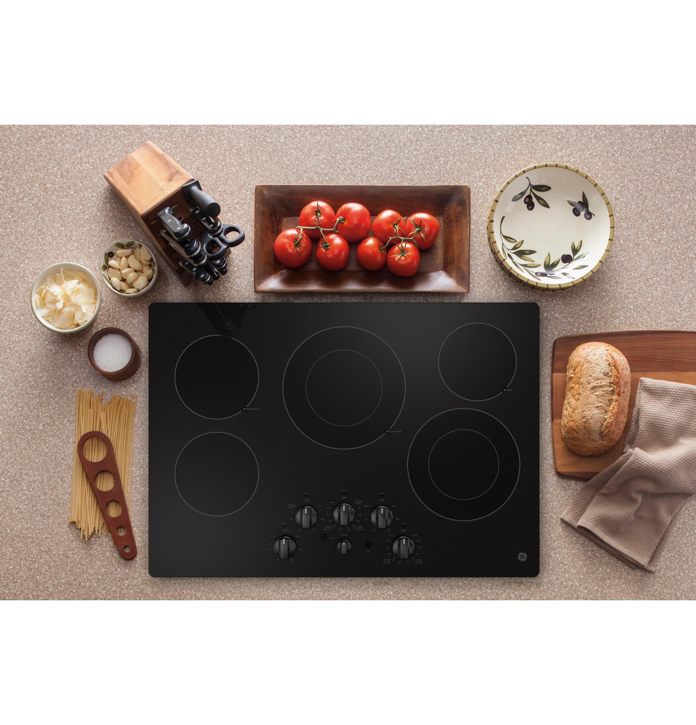 JEP5030DTBB GE® 30" Built-In knob Control Electric Cooktop - Image 5