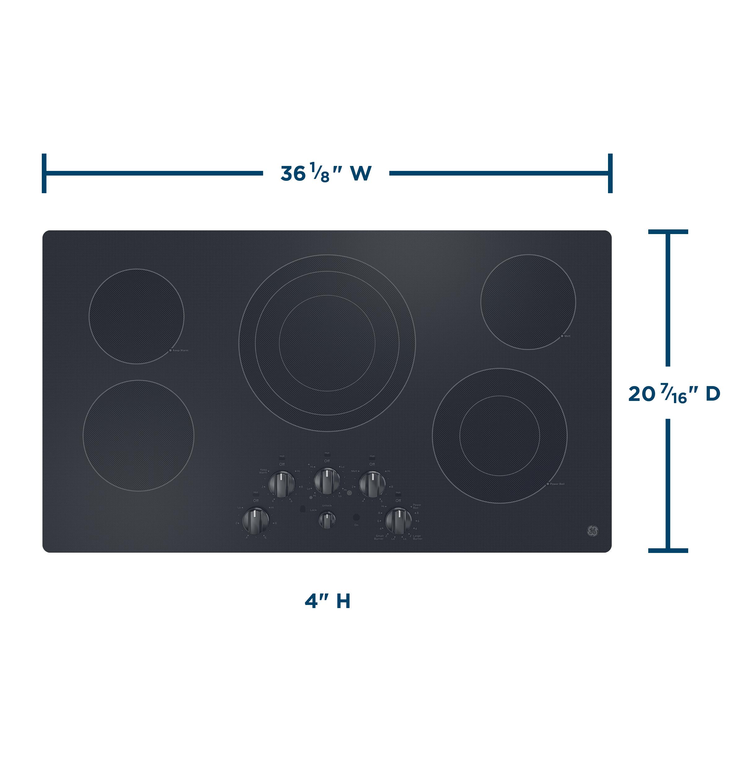 JEP5036DTBB GE® 36" Built-In Knob Control Electric Cooktop - Image 24
