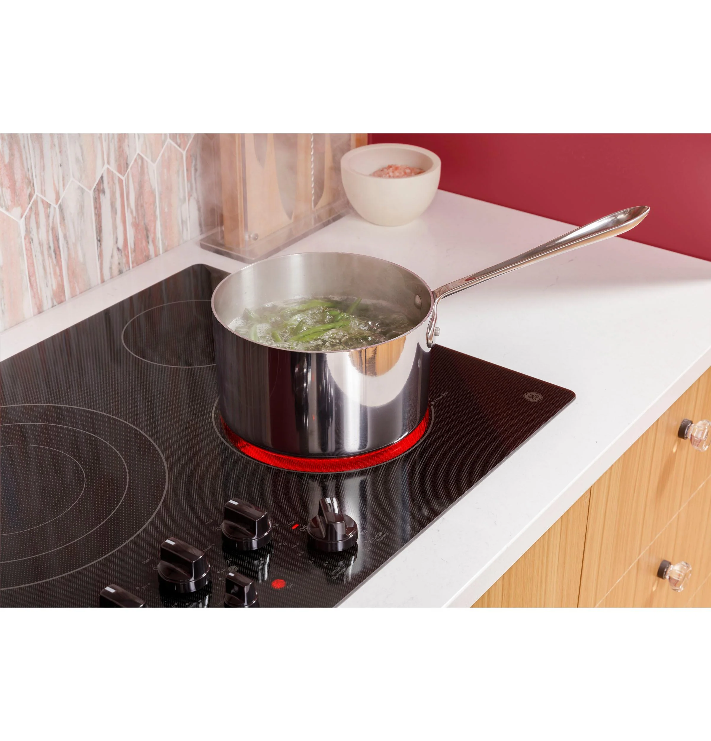 JEP5036DTBB GE® 36" Built-In Knob Control Electric Cooktop - Image 8