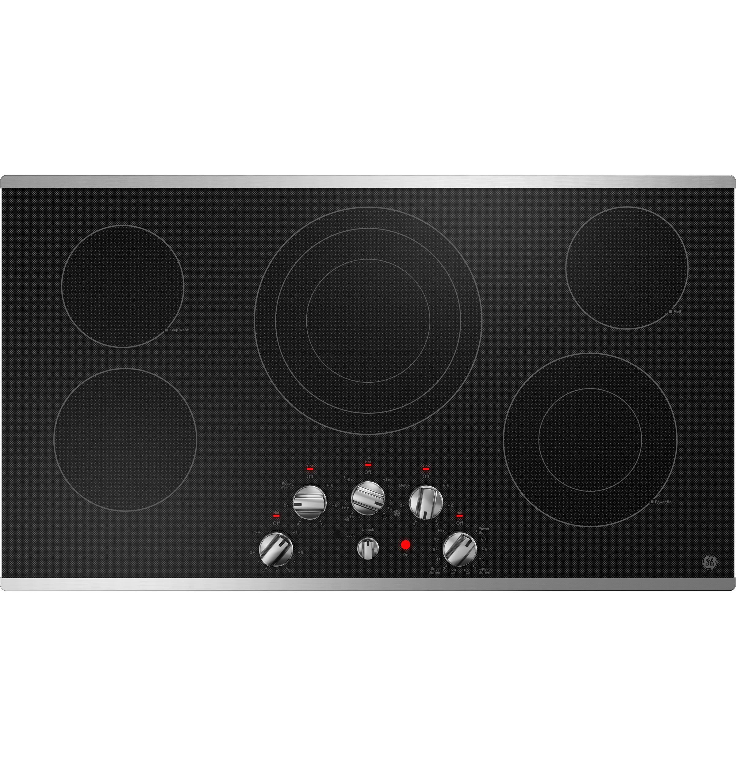 JEP5036STSS GE® 36" Built-In Knob Control Electric Cooktop - Image 2