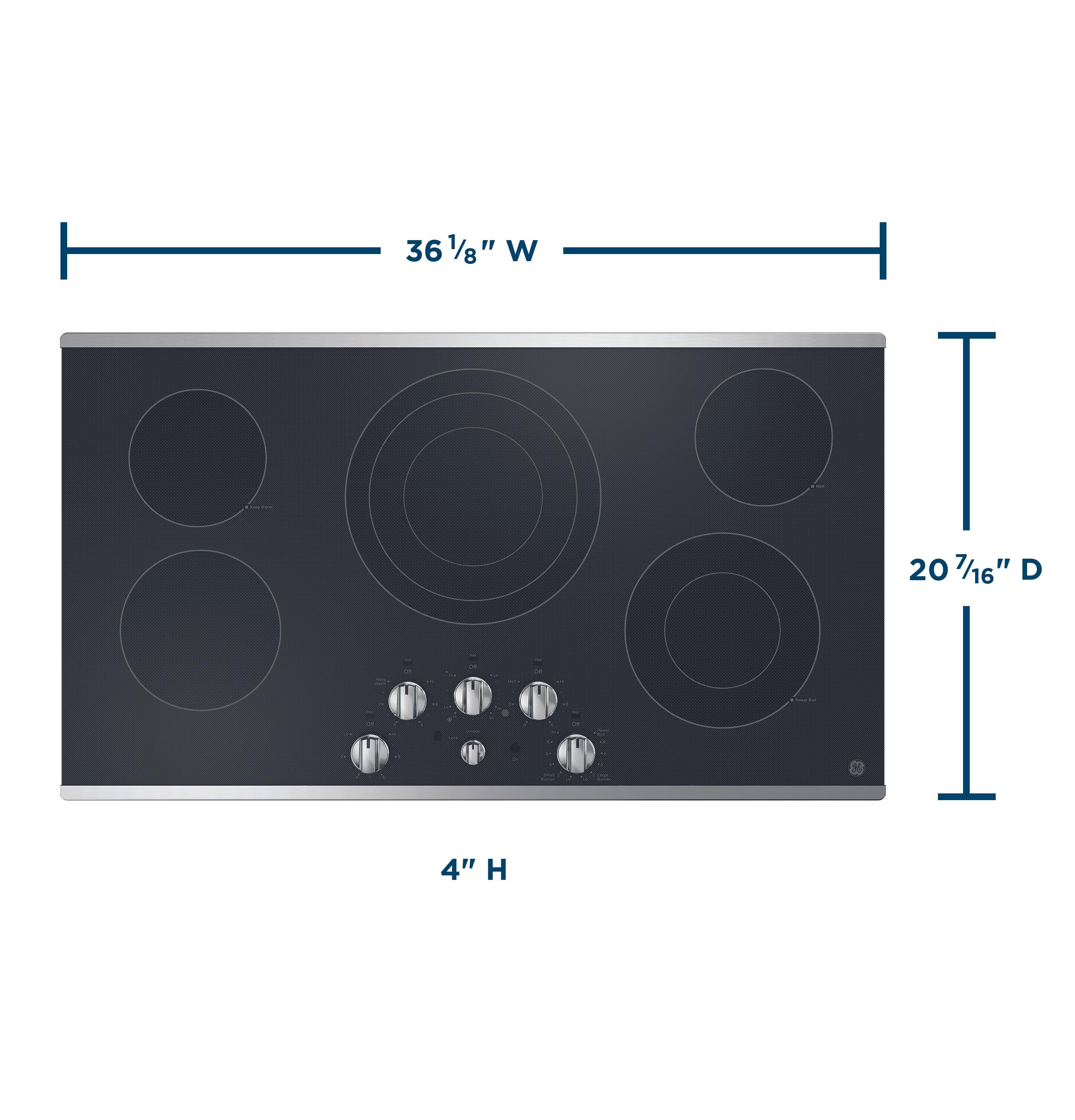 JEP5036STSS GE® 36" Built-In Knob Control Electric Cooktop - Image 24