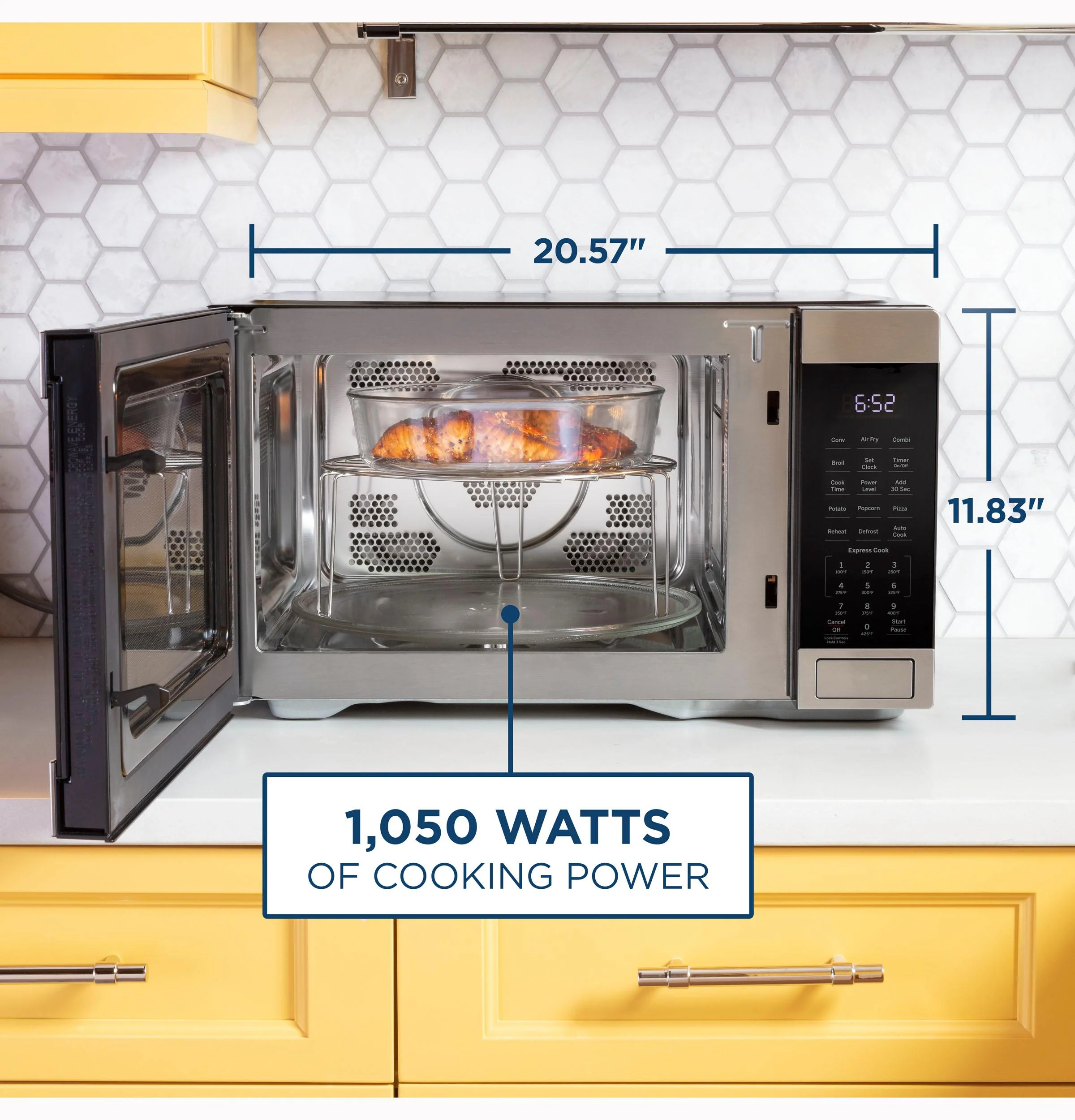 GE® 1.0 Cu. Ft. Capacity Countertop Convection Microwave Oven with Air Fry - Image 5