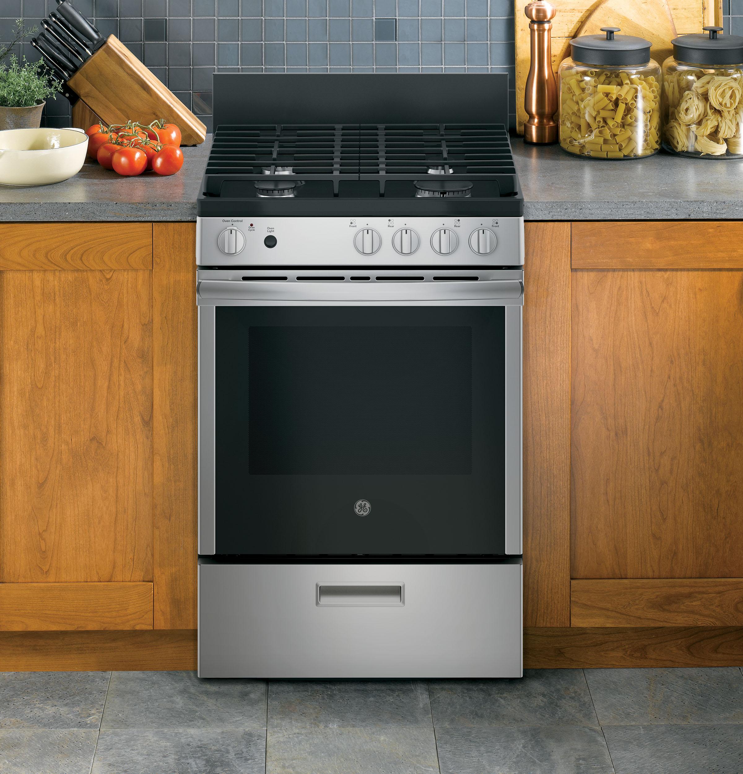JGAS640RMSS GE® 24" Steam Clean Free-Standing/Slide-in Gas Range - Image 9