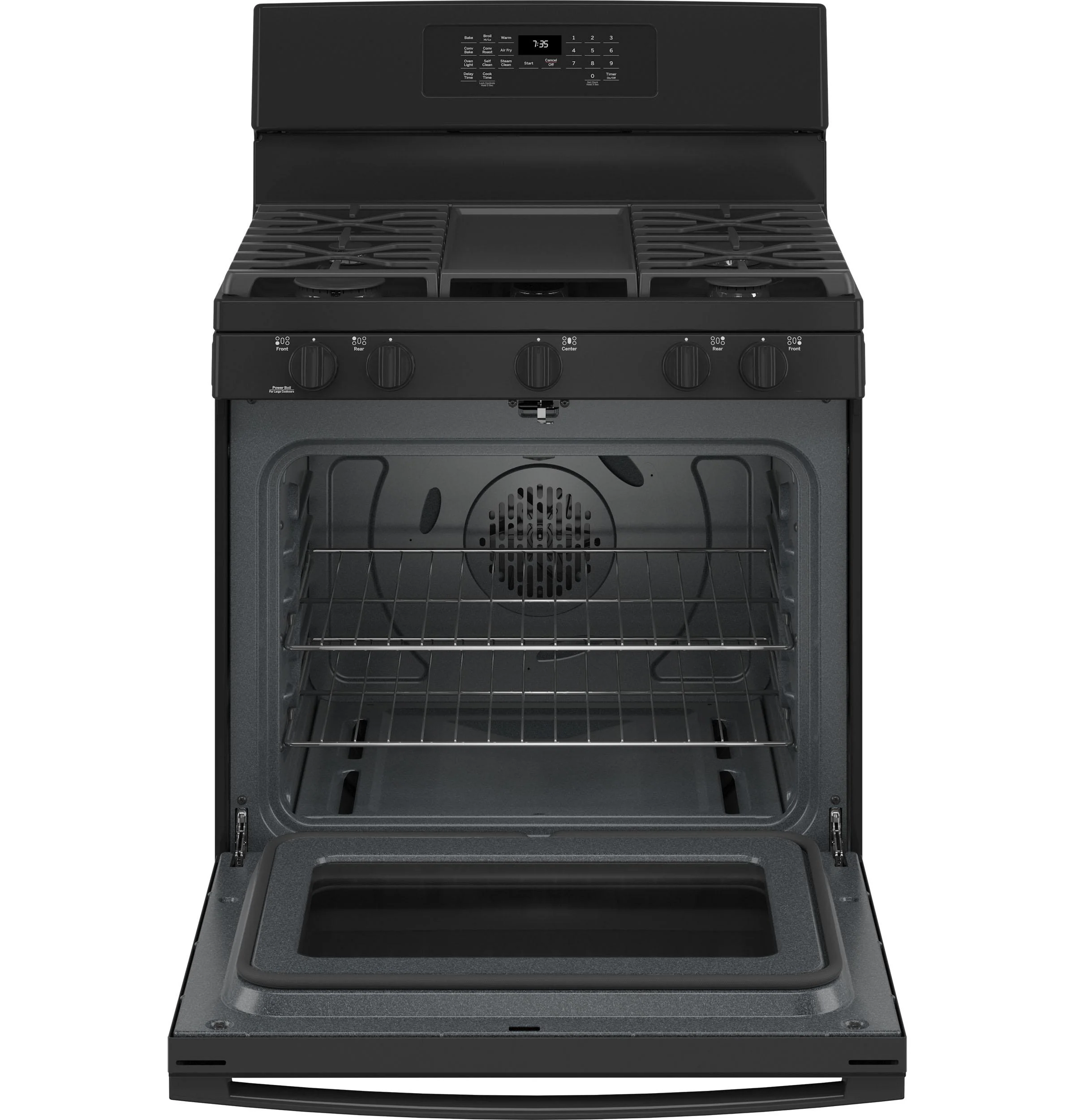 JGB735DPBB GE® 30" Free-Standing Gas Convection Range with No Preheat Air Fry - Image 2