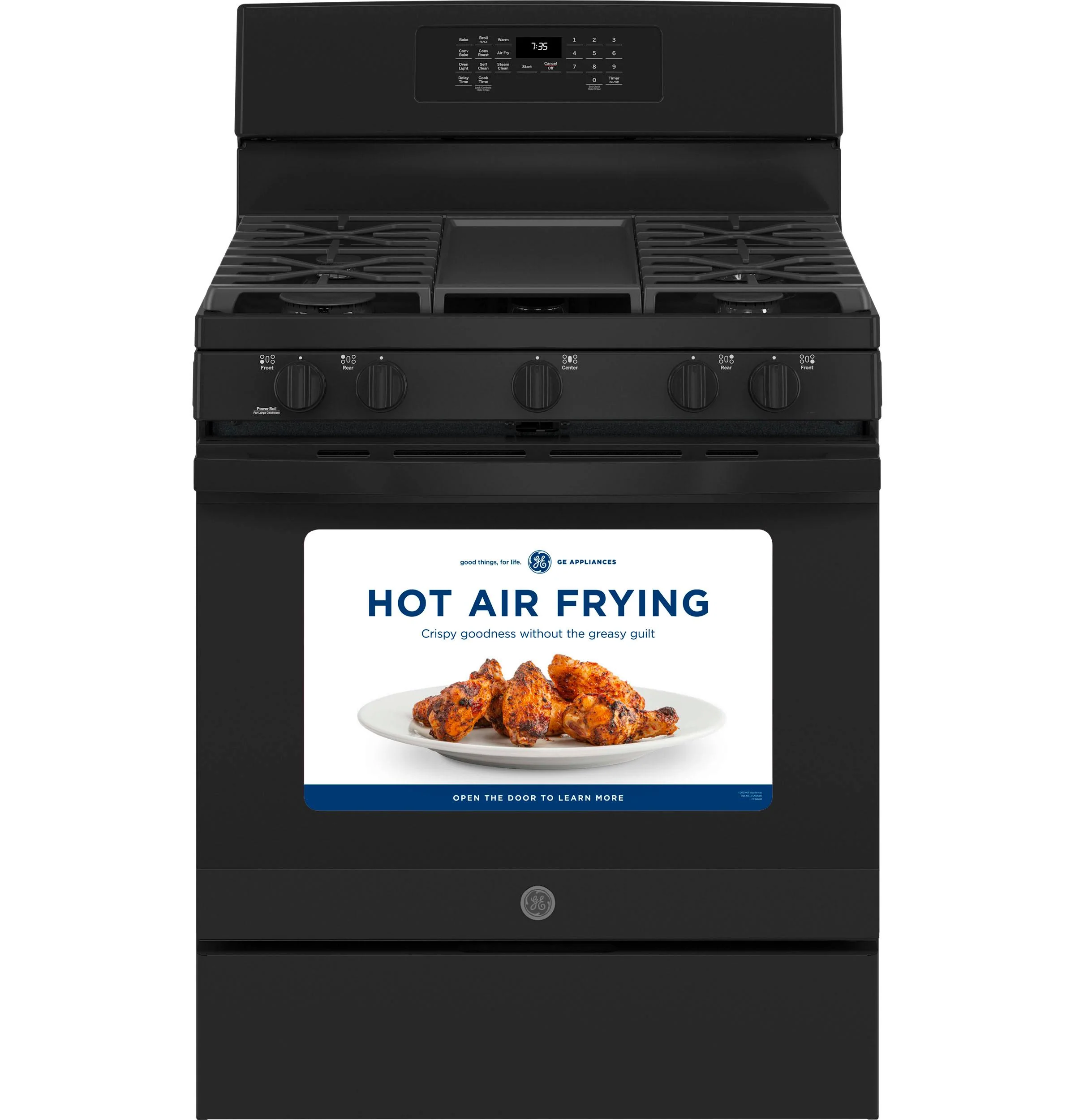 JGB735DPBB GE® 30" Free-Standing Gas Convection Range with No Preheat Air Fry - Image 28
