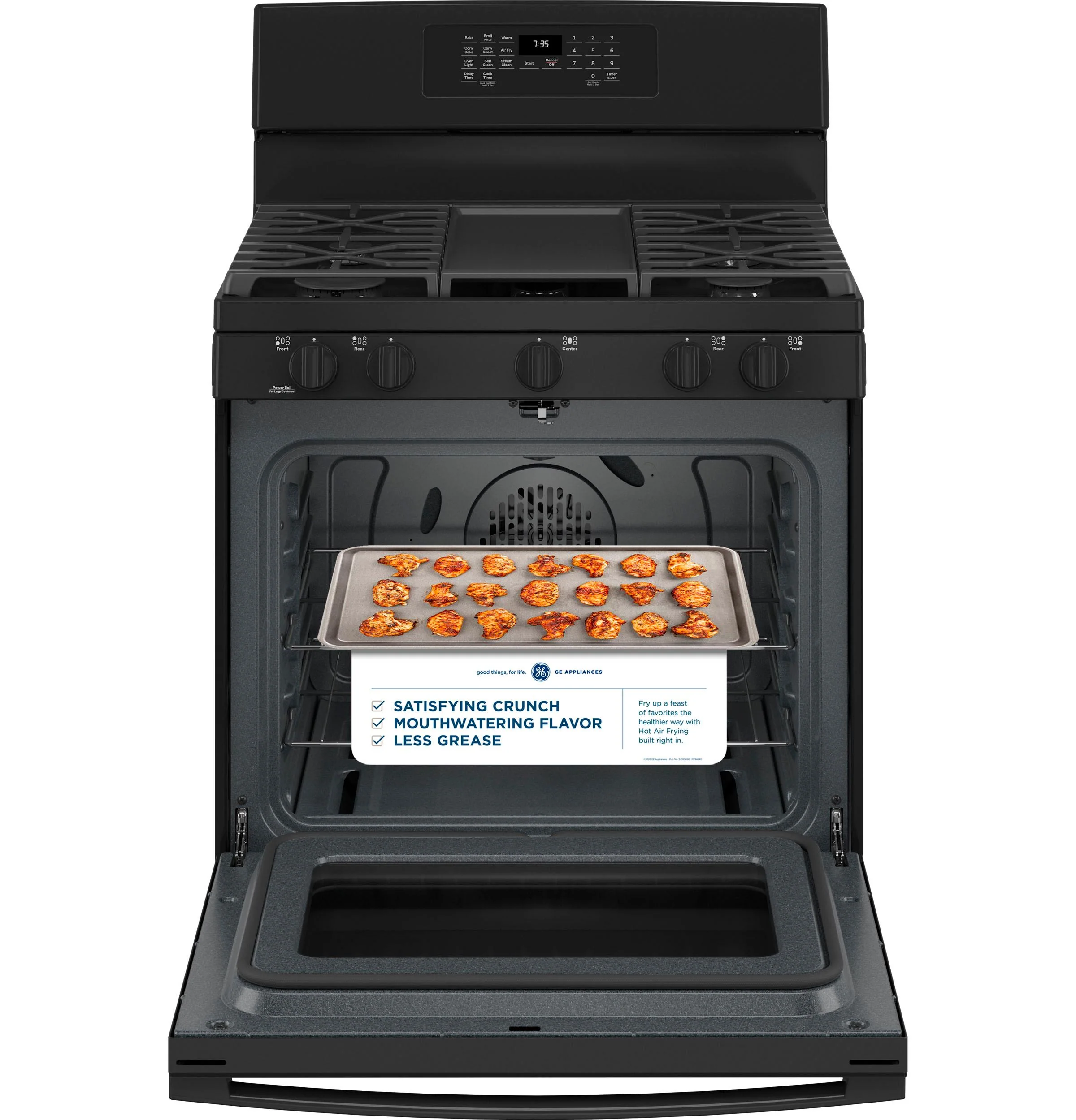 JGB735DPBB GE® 30" Free-Standing Gas Convection Range with No Preheat Air Fry - Image 29