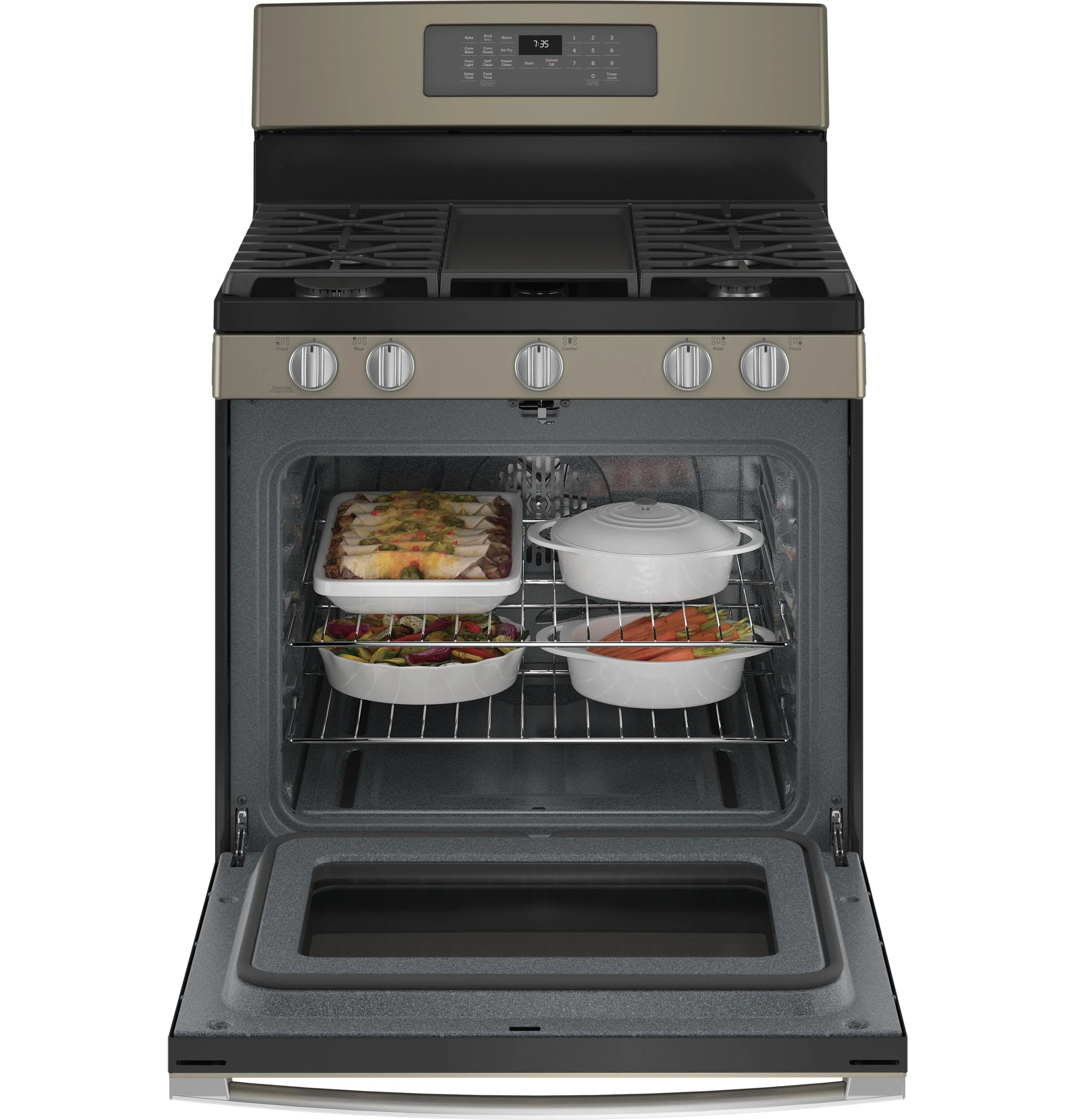 JGB735EPES GE® 30" Free-Standing Gas Convection Range with No Preheat Air Fry - Image 3
