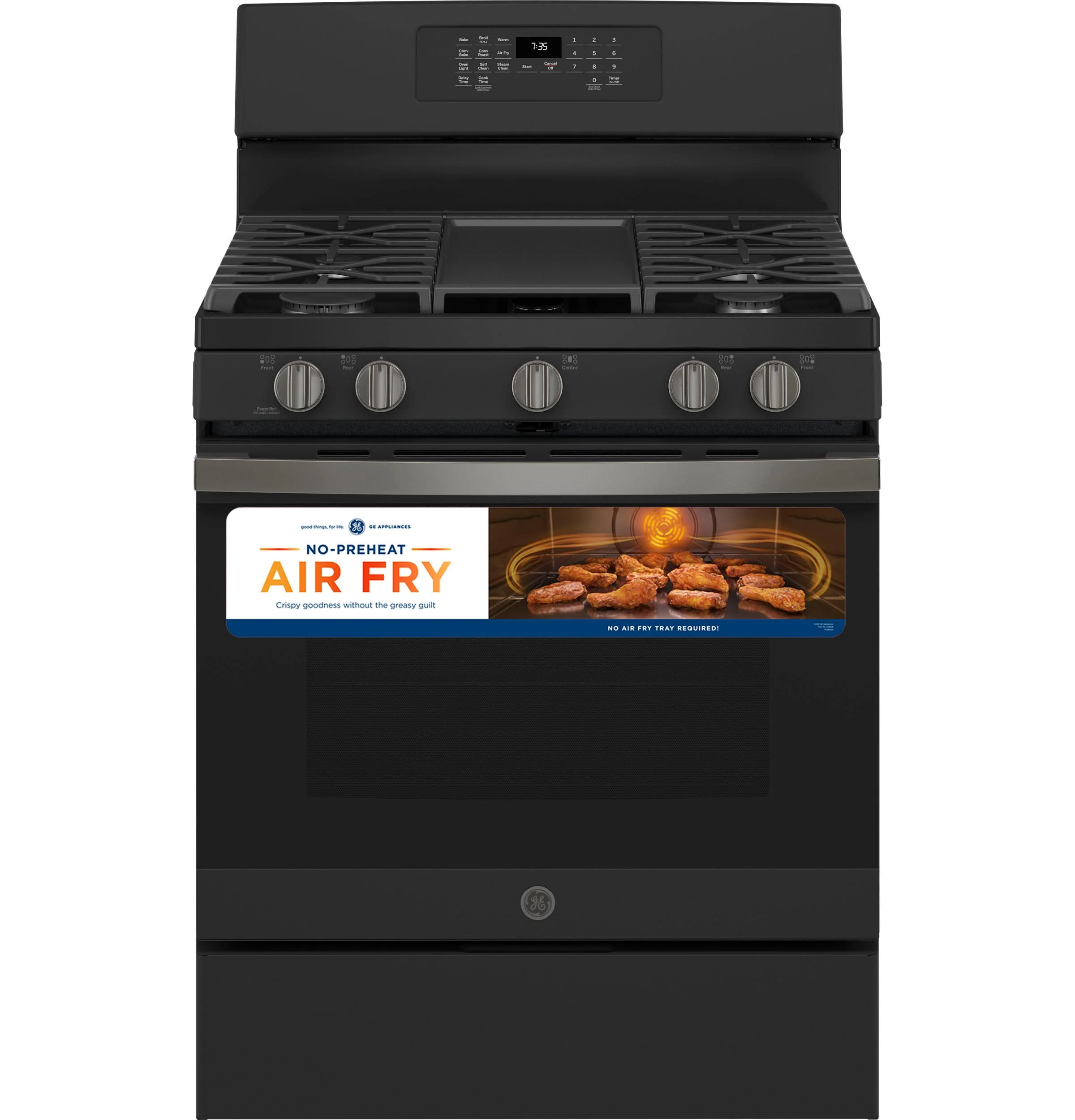 GE® 30" Free-Standing Gas Convection Range with No Preheat Air Fry - Image 16