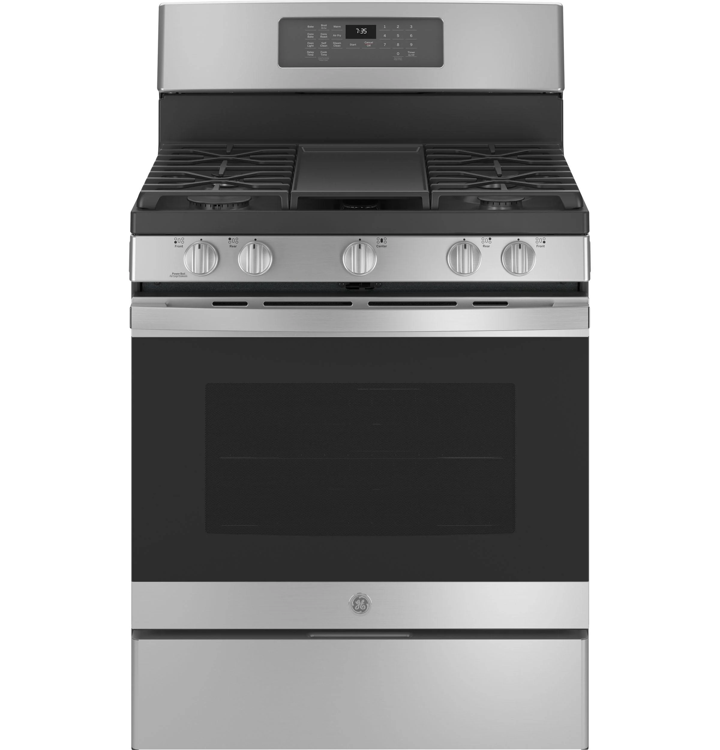 JGB735SPSS GE® 30" Free-Standing Gas Convection Range with No Preheat Air Fry