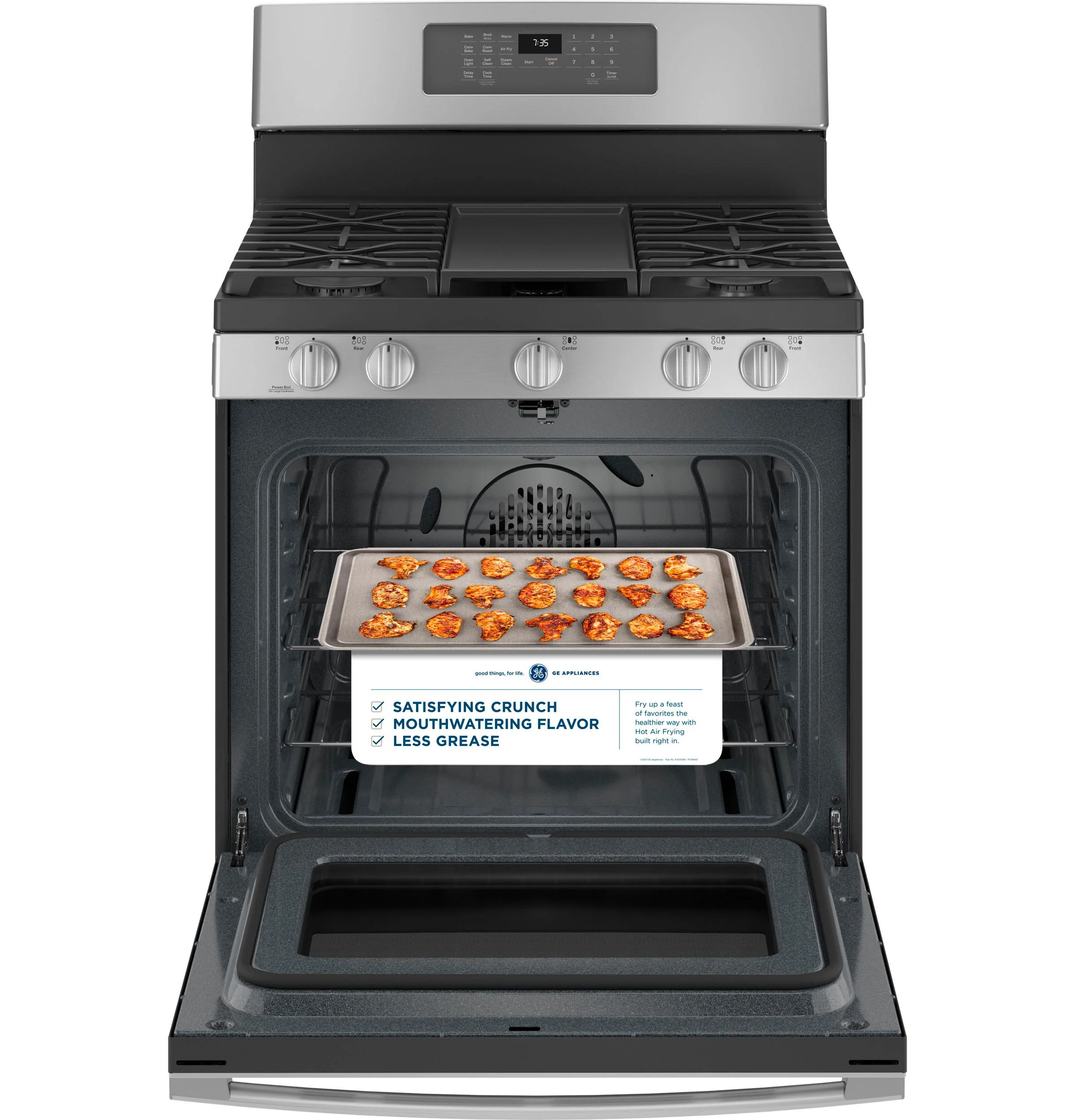JGB735SPSS GE® 30" Free-Standing Gas Convection Range with No Preheat Air Fry - Image 30